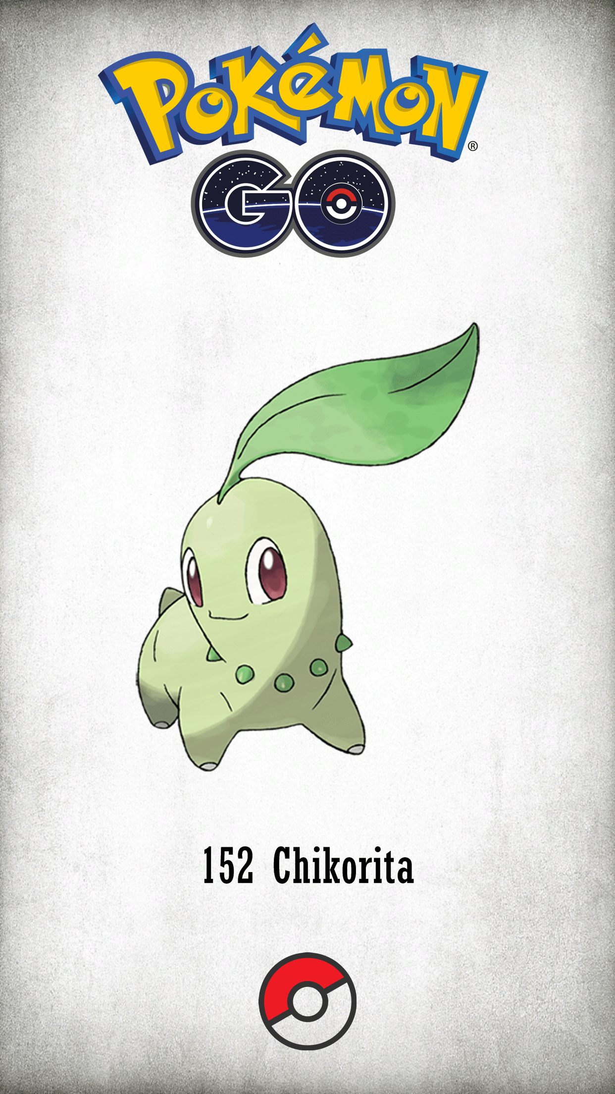 1250x2210 Character Chikorita, Phone