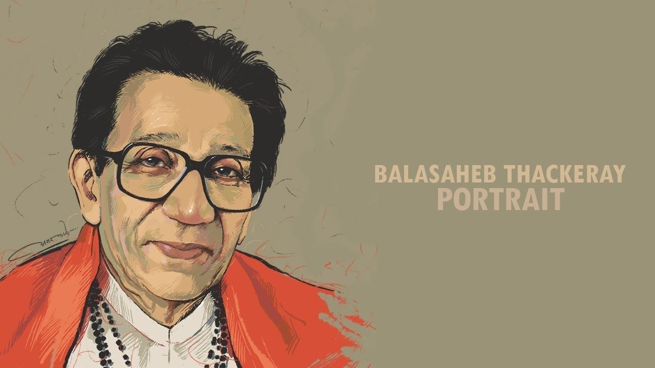 1280x720 BALASAHEB THACKERAY PORTRAIT. ARTIST KALE. Portrait artist, Portrait, Digital portrait, Desktop