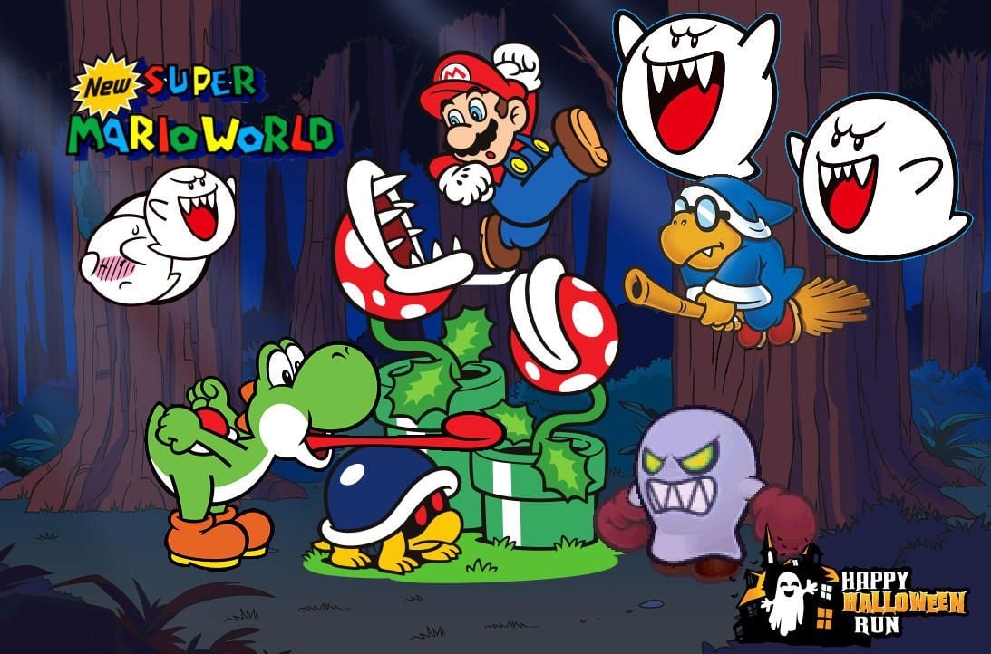 1100x730 Super Mario World Halloween Wallpaper Mario Halloween Wallpaper & Background Download, Desktop