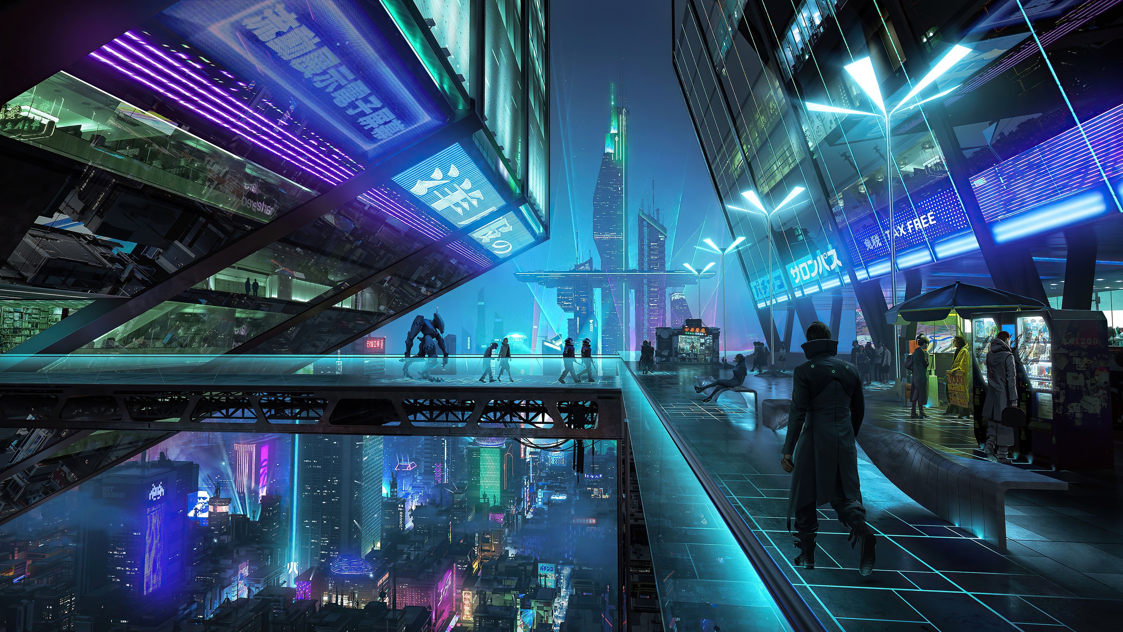 3840x2160 Wallpaper 4k Neon City Night 4k Wallpaper, Desktop