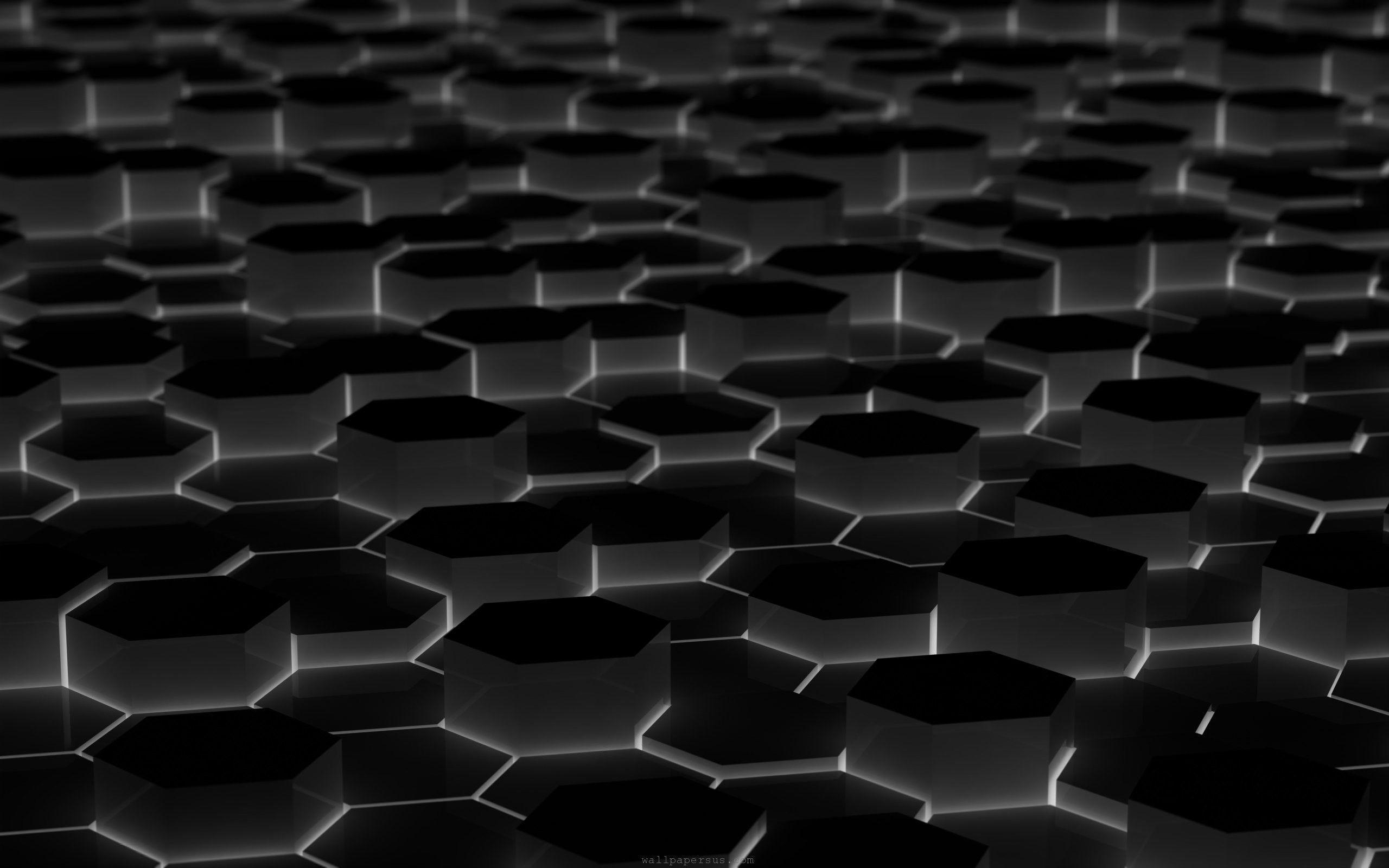 2560x1600 3D Black Wallpaper, Desktop