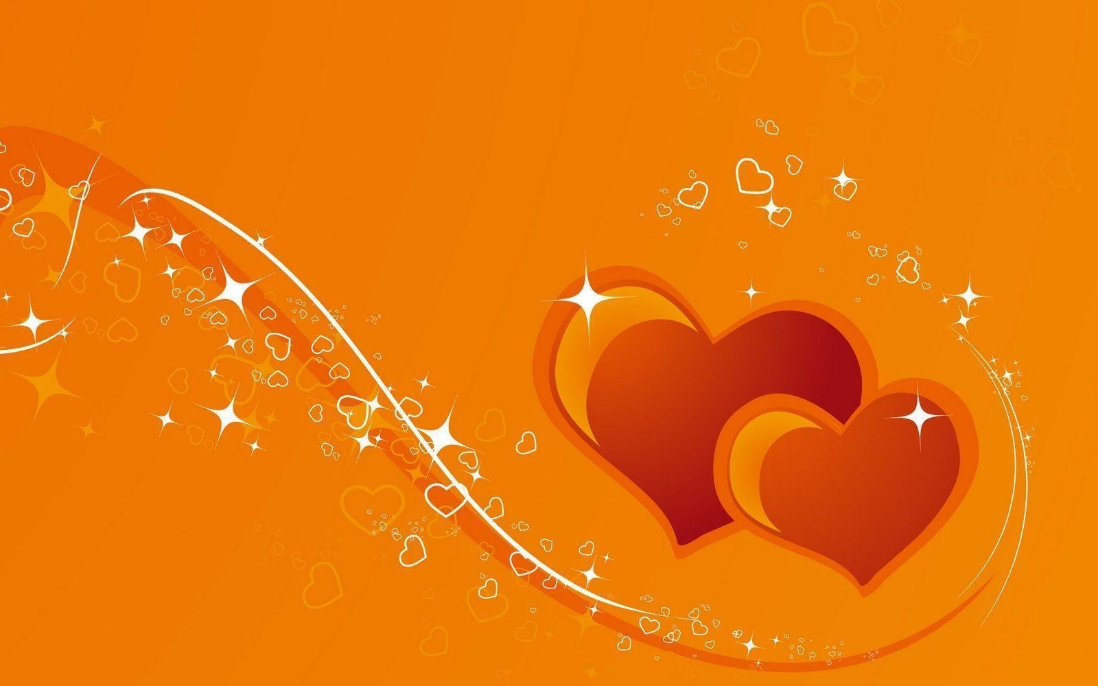 1600x1000 Loving Orange Hearts HD Wallpaper Love Wallpaper. HD, Desktop