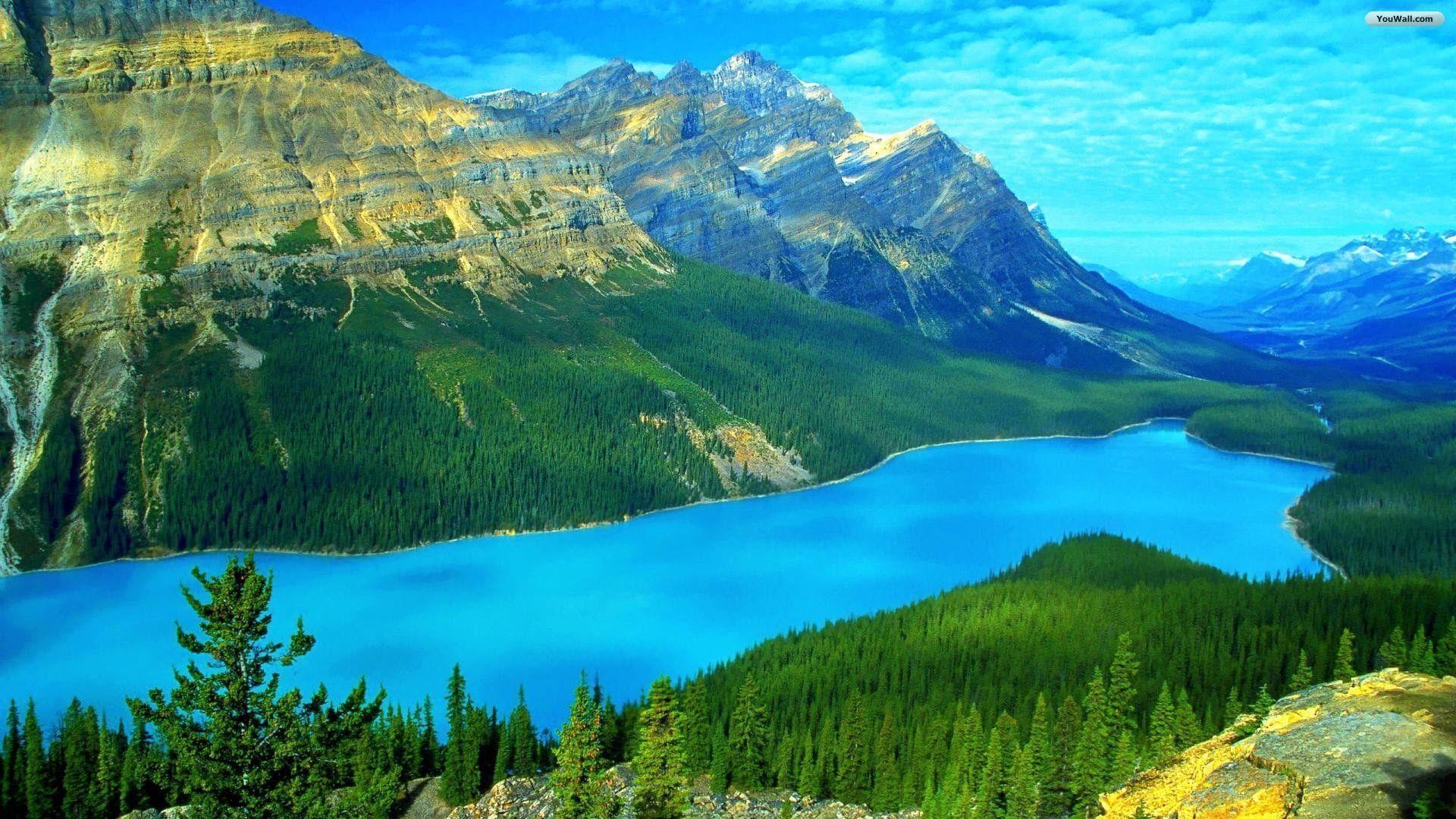 1920x1080 YouWall Blue Lake Wallpaper, wallpaper, free, Desktop