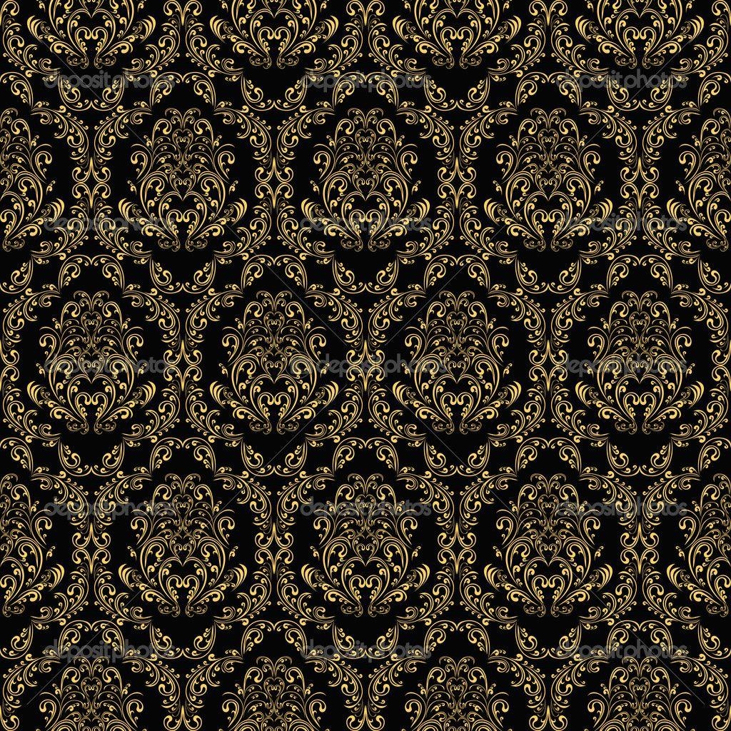 1030x1030 Black Victorian Wallpaper, Phone