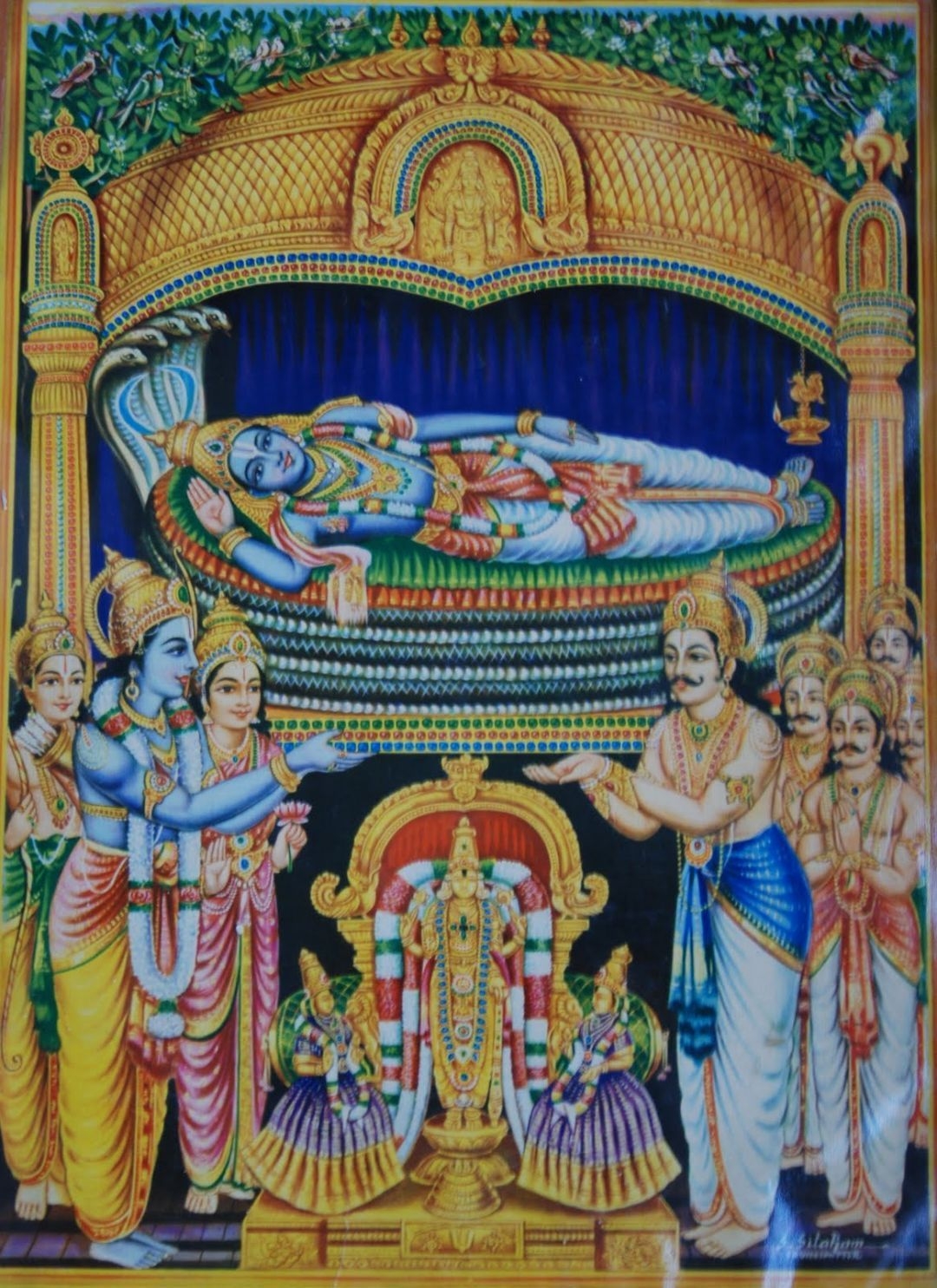 1080x1490 Sri Ranganathaswamy HD Photo & Wallpaper (1080p) #sriranganathaswamy #hindugod #rangana. Lord shiva painting, Tanjore painting, Lord vishnu wallpaper, Phone