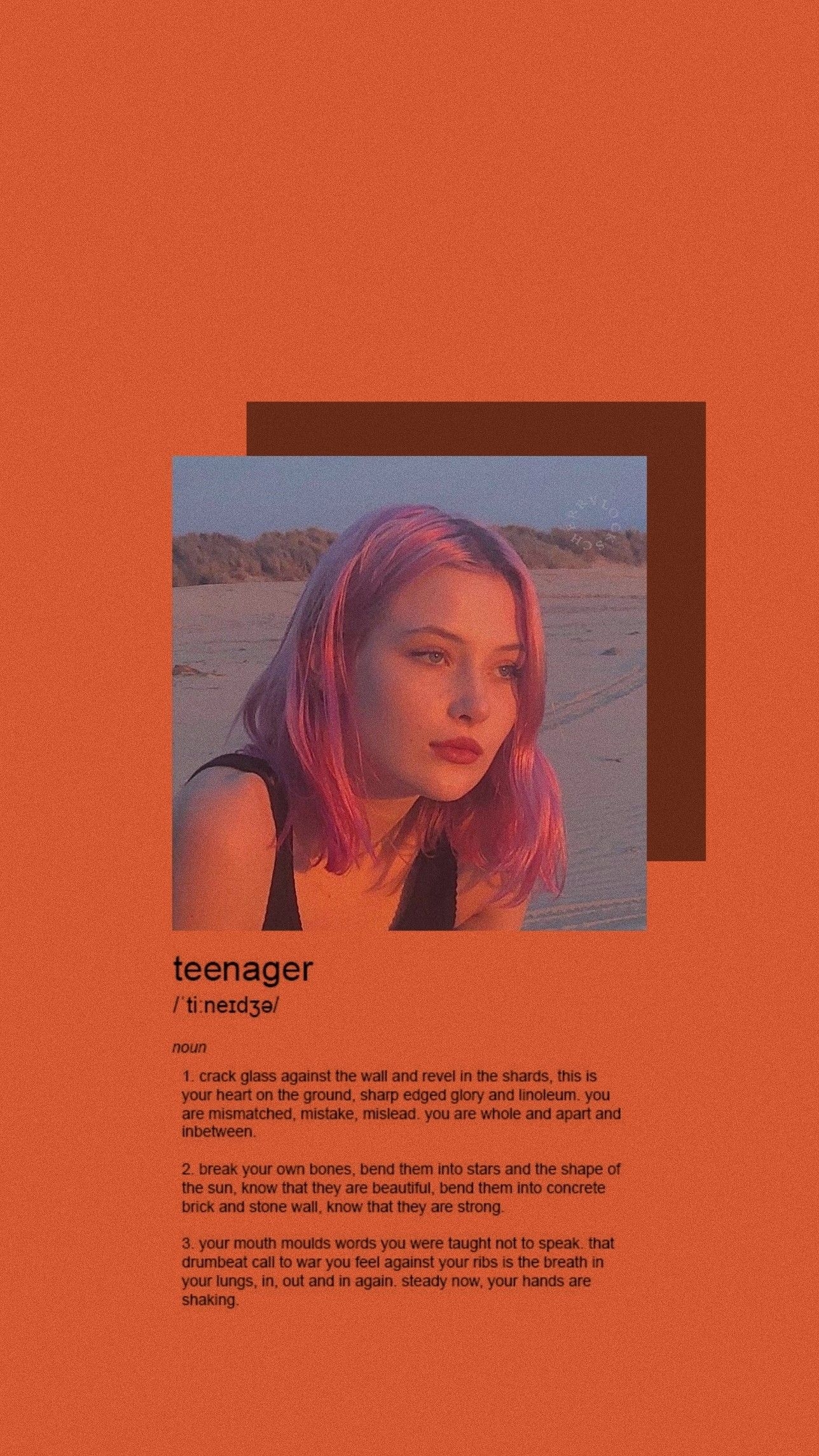 1290x2290 lockscreen orange. teenager. Aesthetic pastel wallpaper, Aesthetic wallpaper, Aesthetic iphone wallpaper, Phone