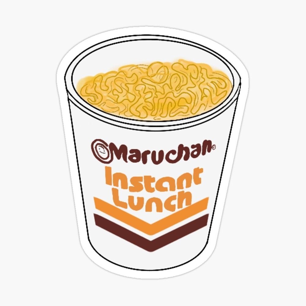 1000x1000 Maruchan Instant Lunch Ramen Cup' Sticker By Margaret H. Red Bubble Stickers, Aesthetic Stickers, Anime Stickers, Phone