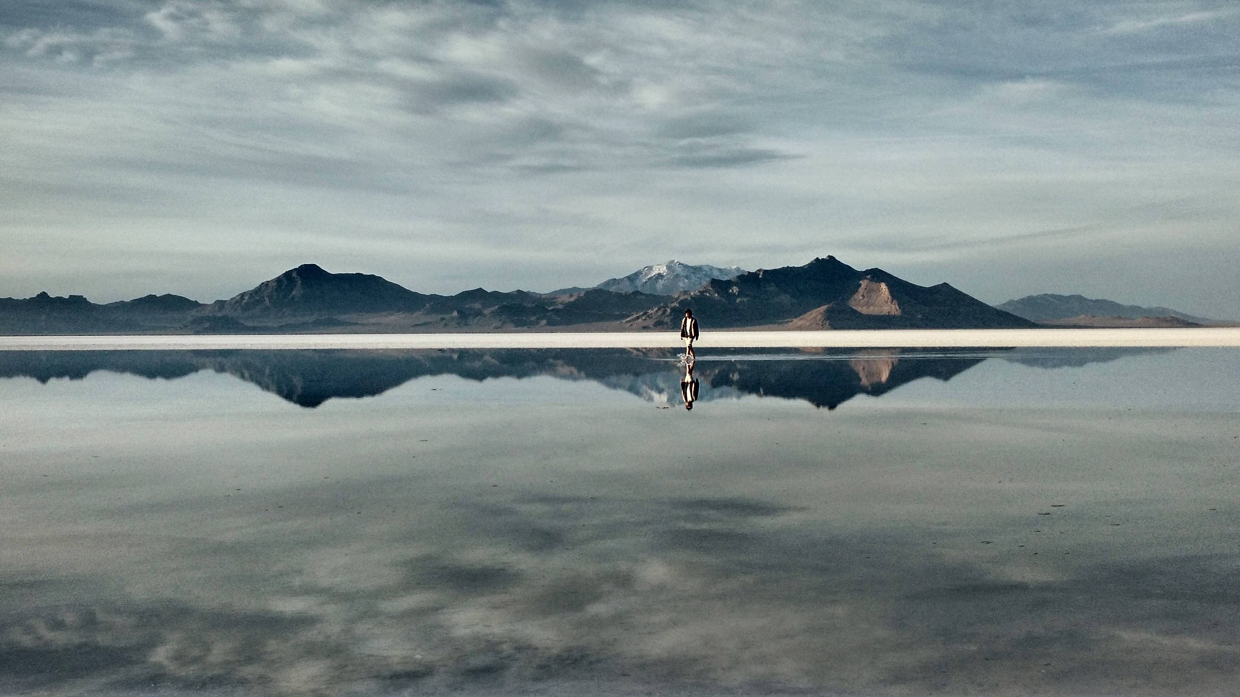 4160x2340 Reflections at the Bonneville Salt Flats, Utah HD Wallpaper From, Desktop