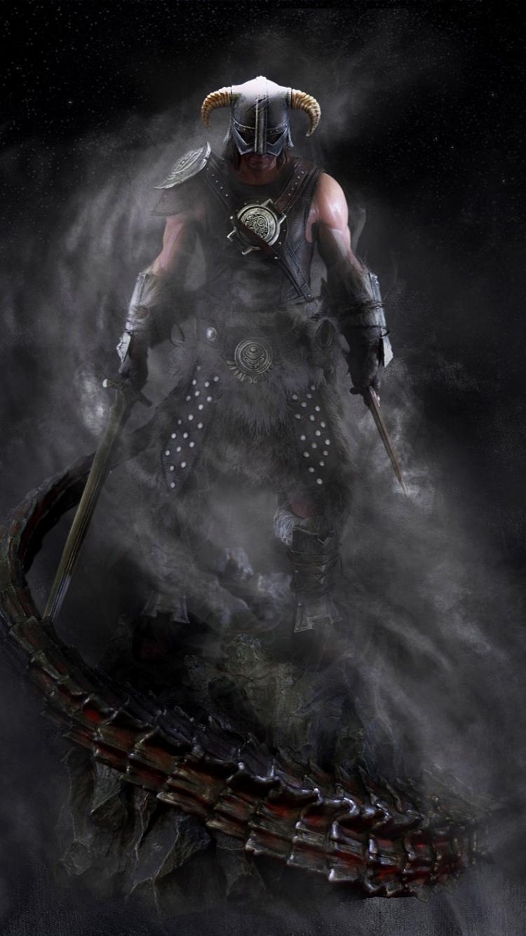 750x1340 Warriors the elder scrolls figurines v: skyrim wallpaper, Phone