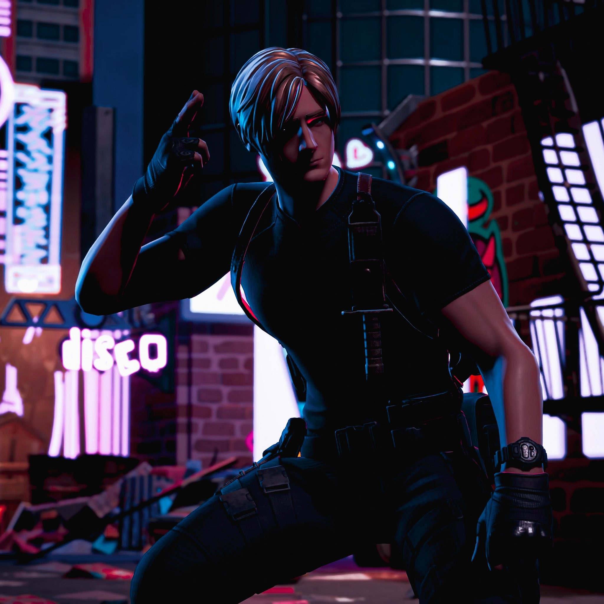 2050x2050 Leon S. Kennedy Fortnite wallpaper, Phone