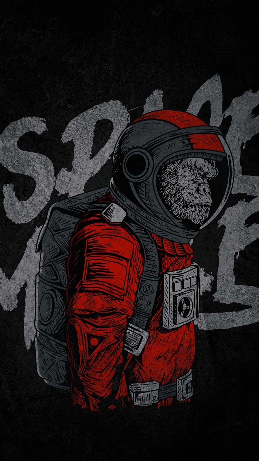 850x1500 Space Monkey iPhone Wallpaper HD, Phone