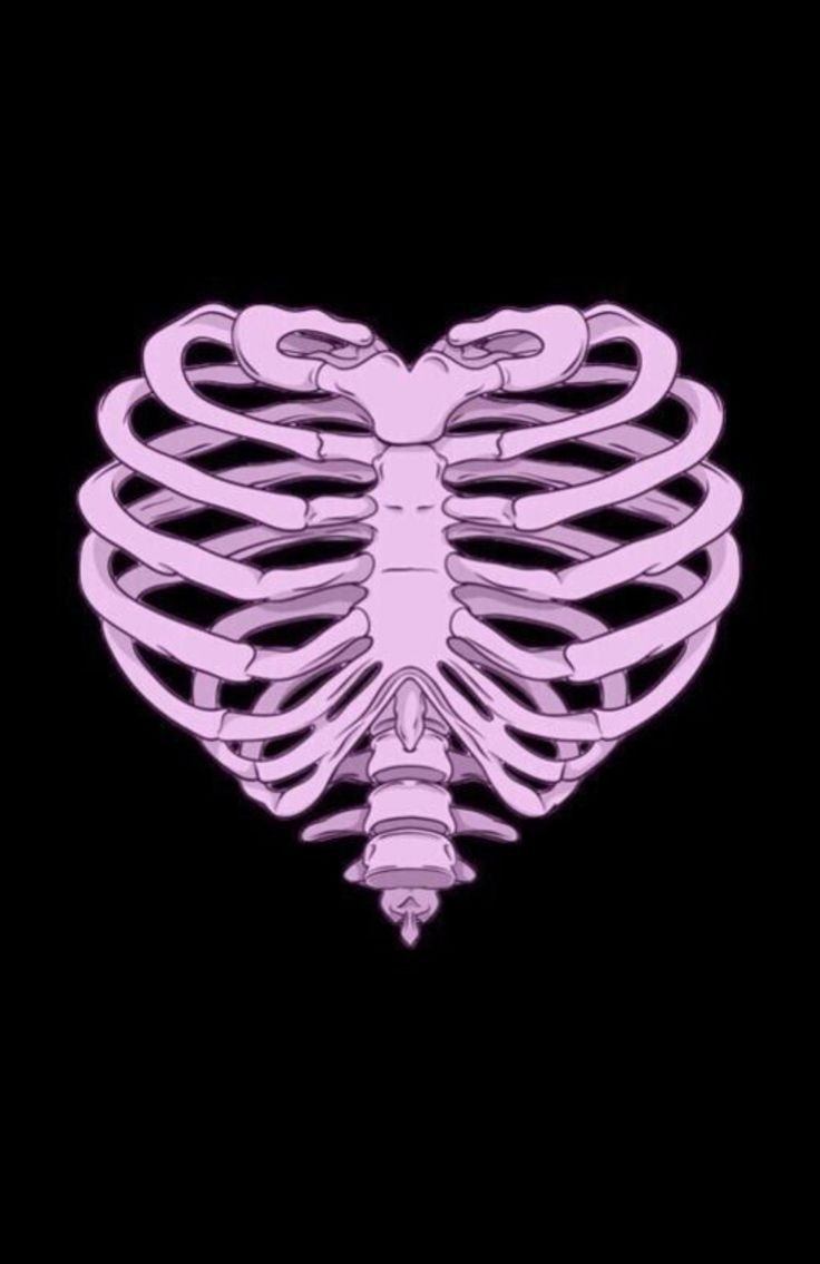 740x1140 skeleton Rib cage heart. Cyber y2k aesthetic wallpaper, Pink and black wallpaper, Y2k aesthetic wallpaper dark, Phone