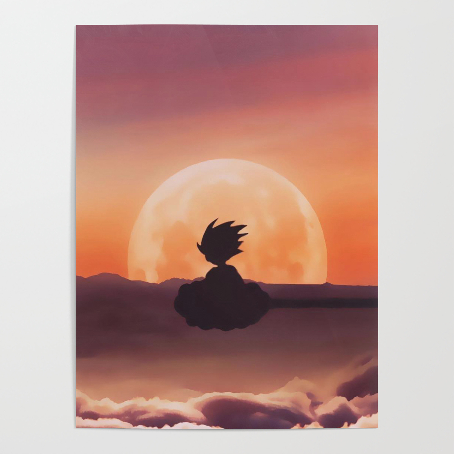 1500x1500 Sunset Goku Dragon Ball Poster, Phone