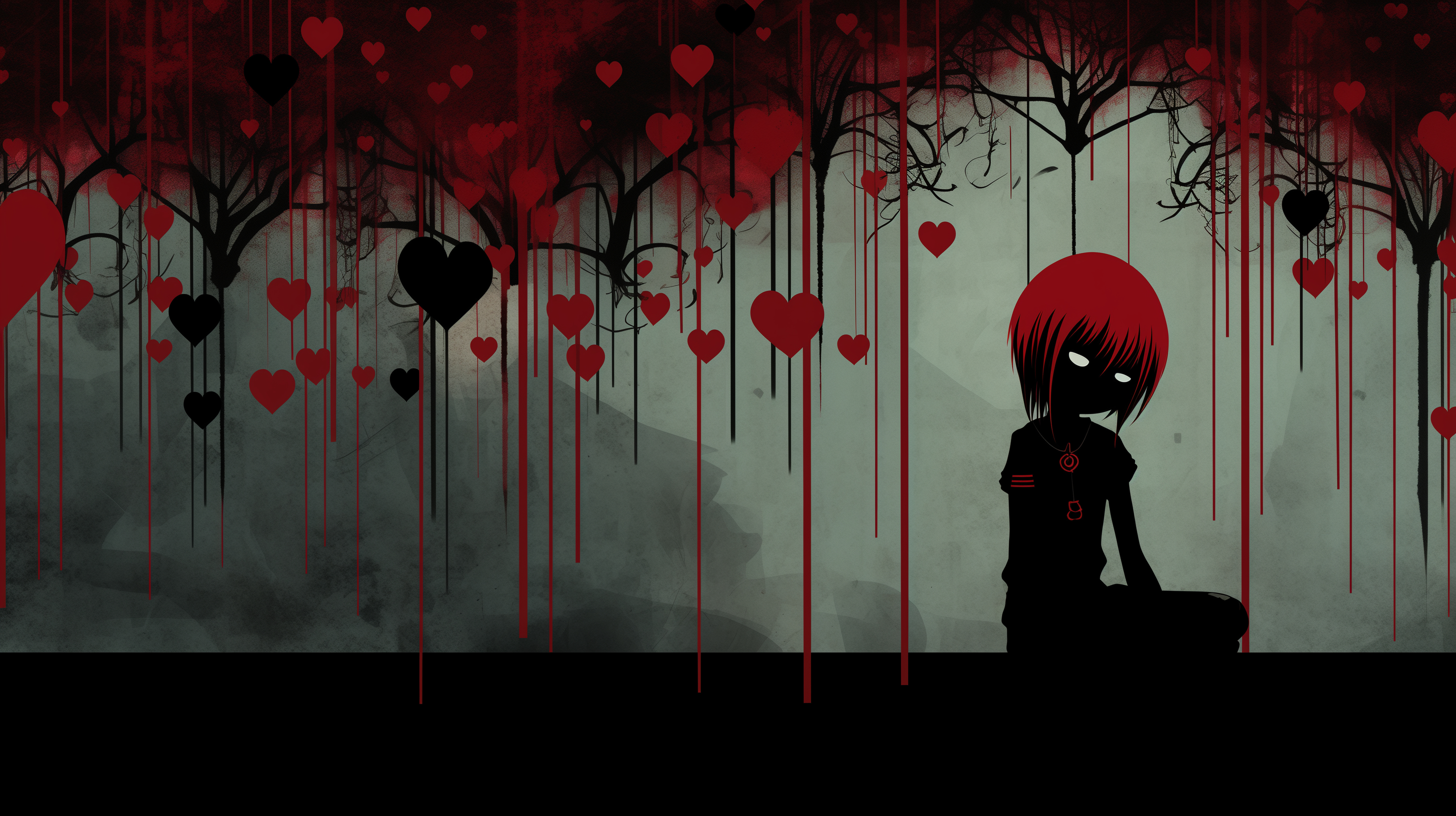 2920x1640 Emo Aesthetic Heart Drip HD Wallpaper, Desktop