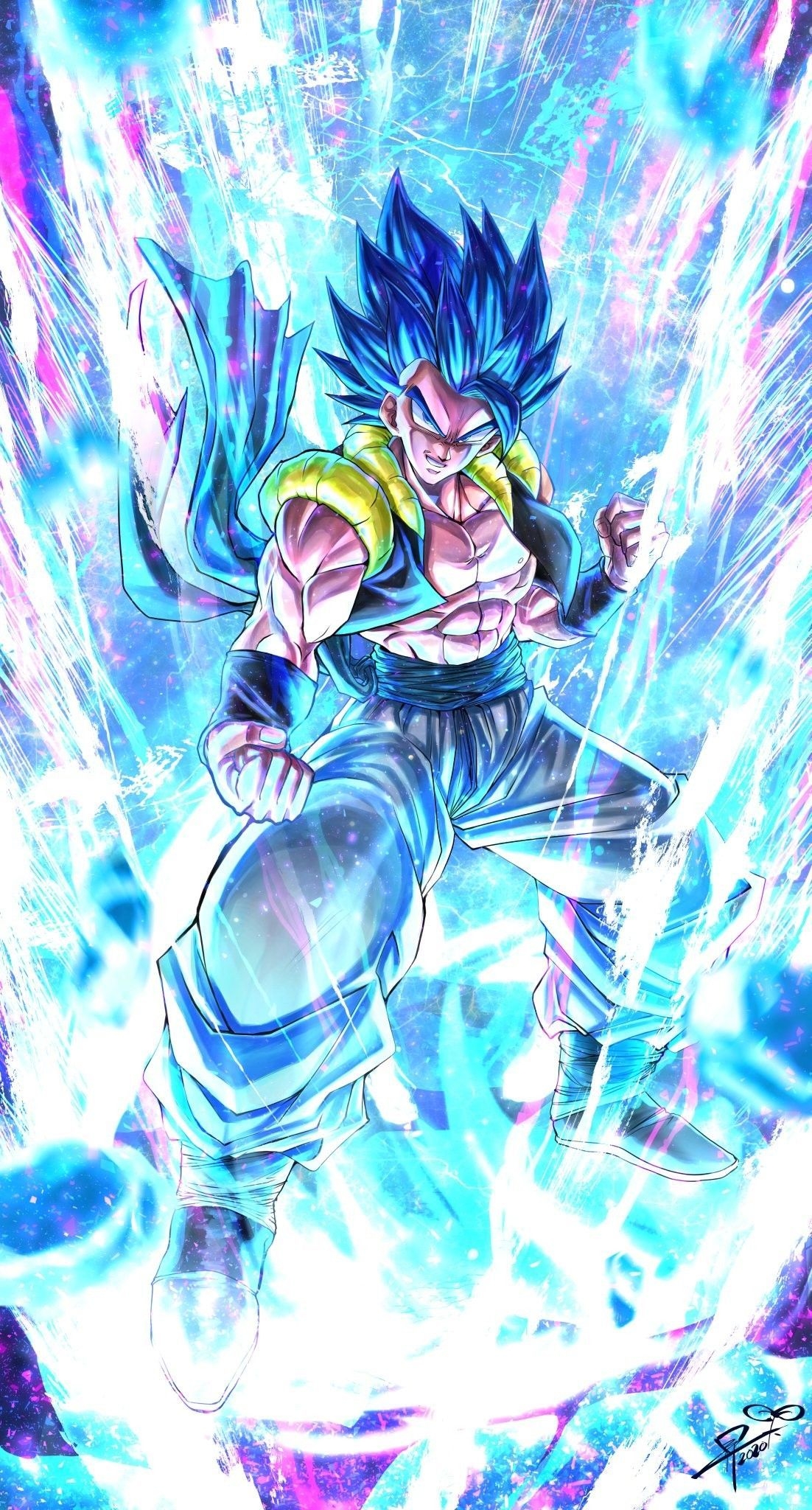 1110x2050 Gogeta By: Sumutemu. Anime dragon ball super, Anime dragon ball, Dragon ball z, Phone