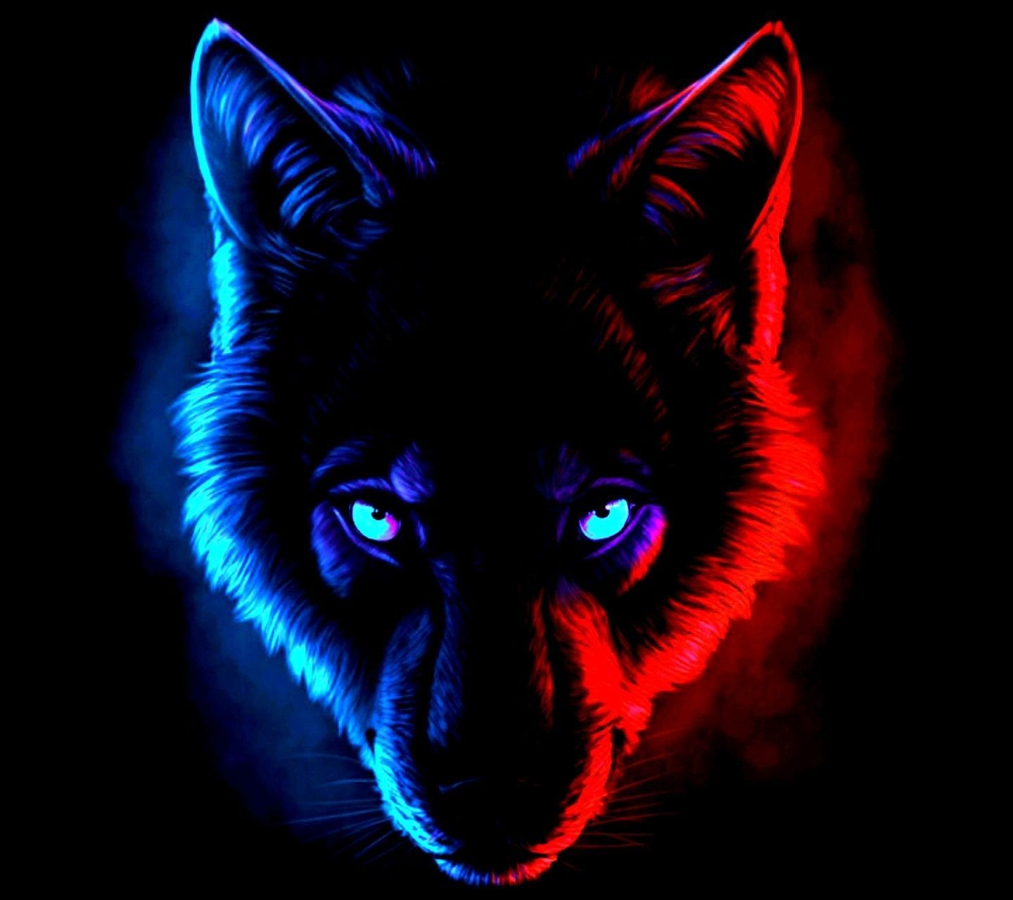 1440x1280 Dark wolf colors Red, Desktop