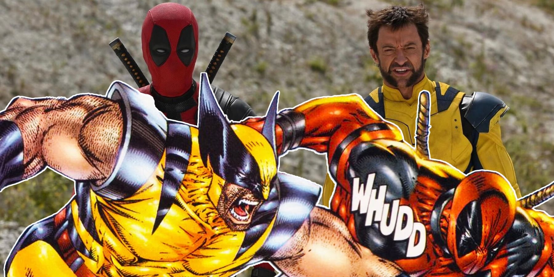 1800x900 Photos Reveal Deadpool vs Wolverine Fight, Dual Screen