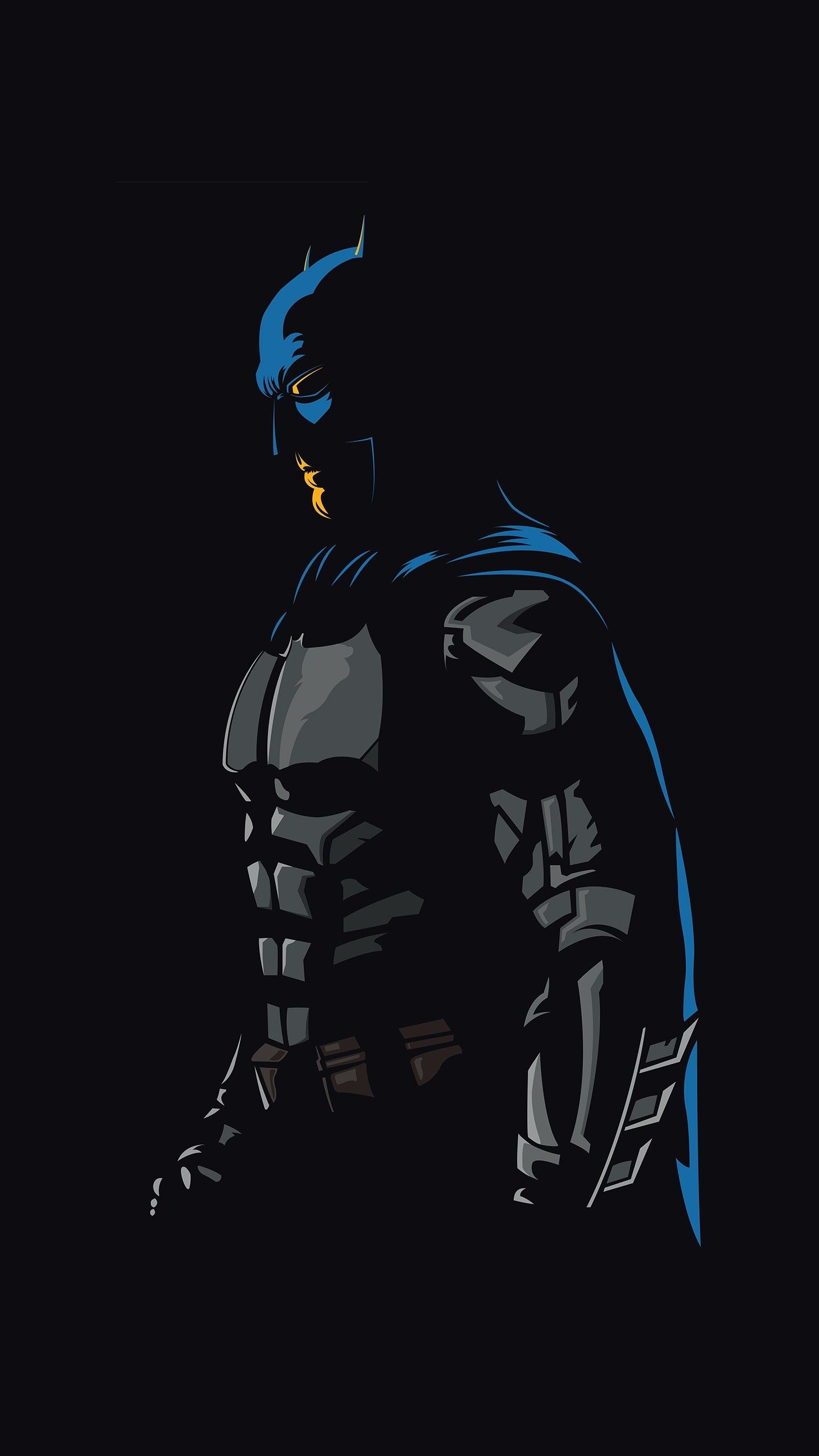 1440x2560 Batman Minimal Artwork 4K 8K Wallpaper, Phone