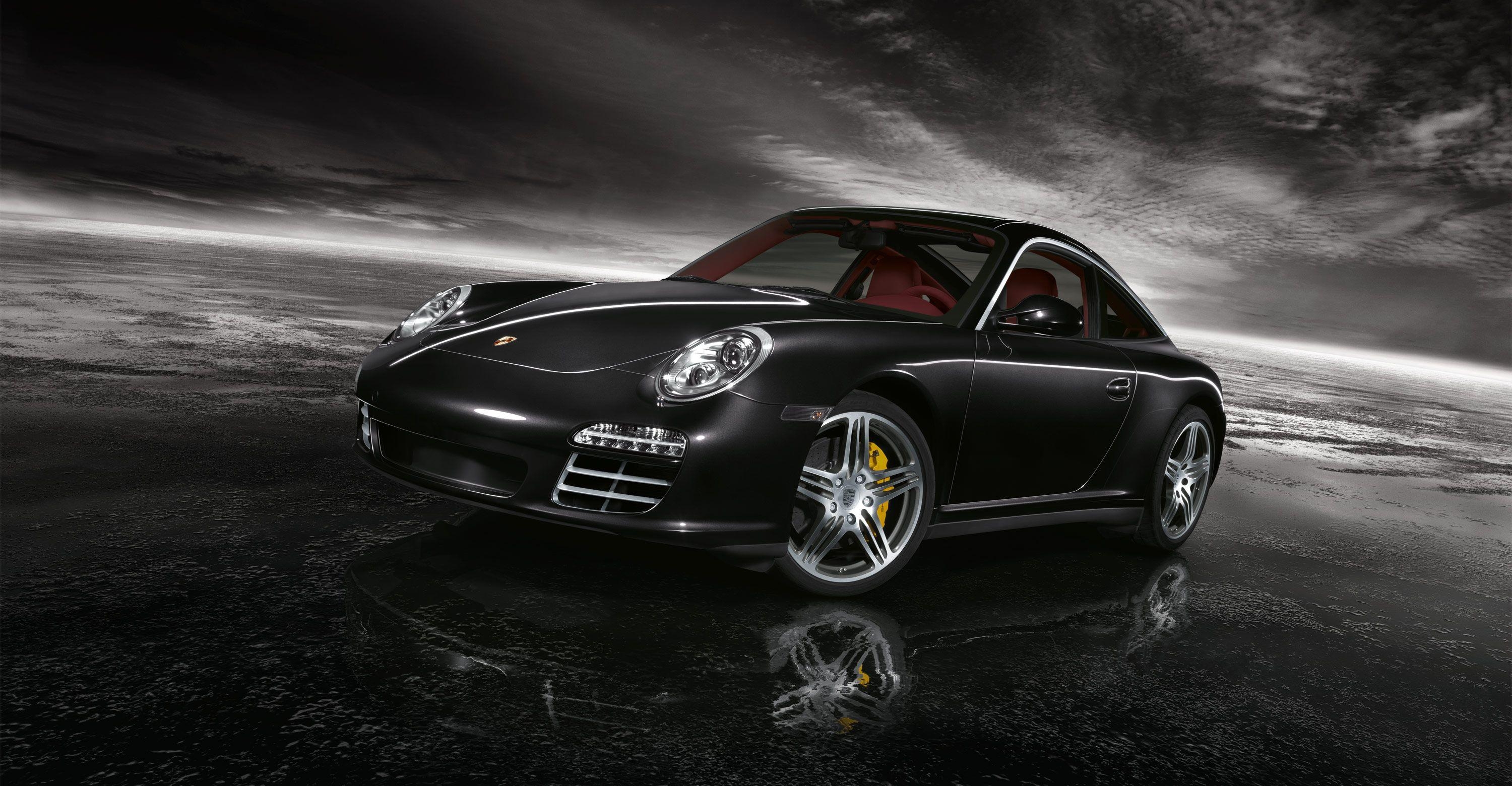 3000x1560 Wallpaper.wiki Porsche 911 Black Turbo Image PIC WPD001266, Desktop