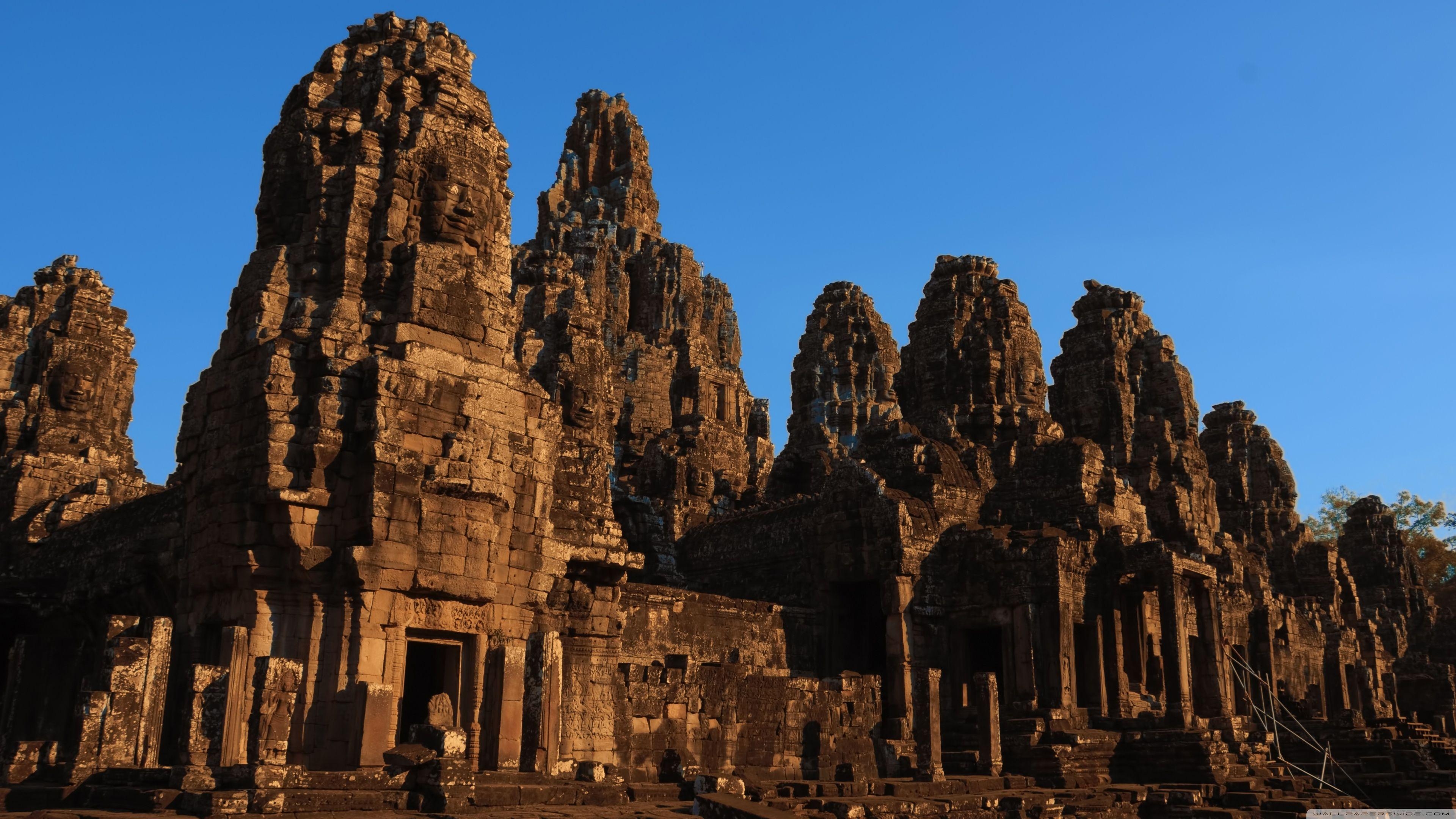 3840x2160 Bayon Temple In Cambodia HD desktop wallpaper, Widescreen, High, Desktop