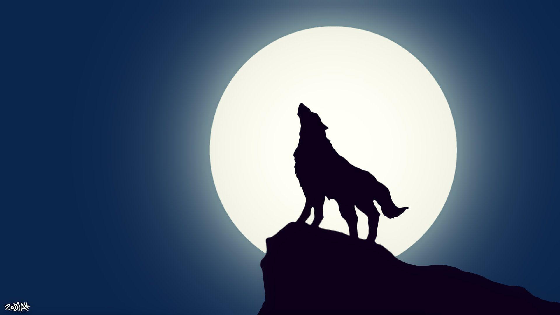 1920x1080 Simple Wolf Wallpaper, Desktop