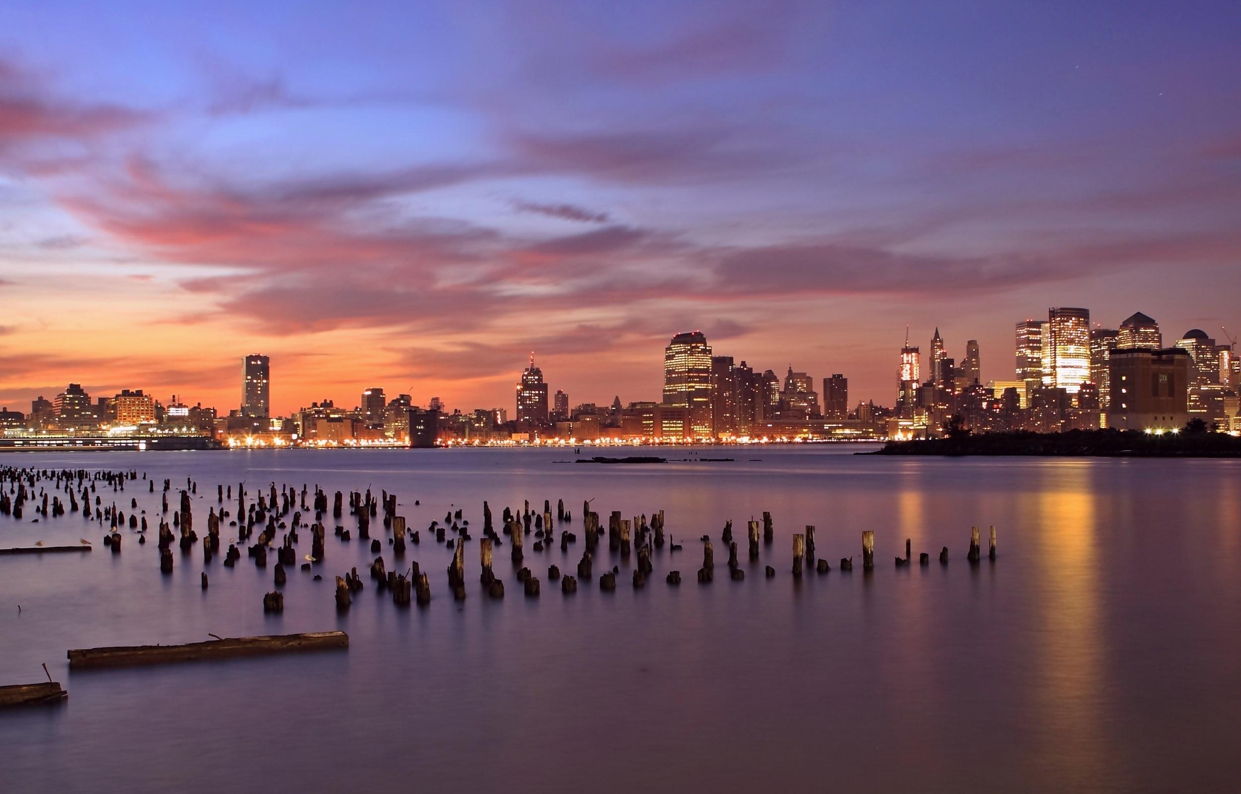 2500x1600 Jersey City Sunset Light Wallpaper, Desktop