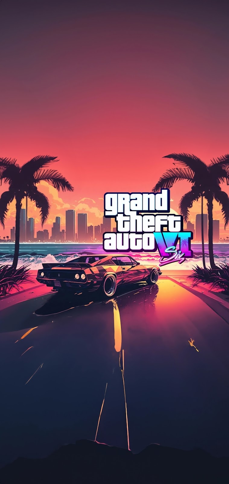 760x1600 COOL GTA 6 WALLPAPER HD, Phone