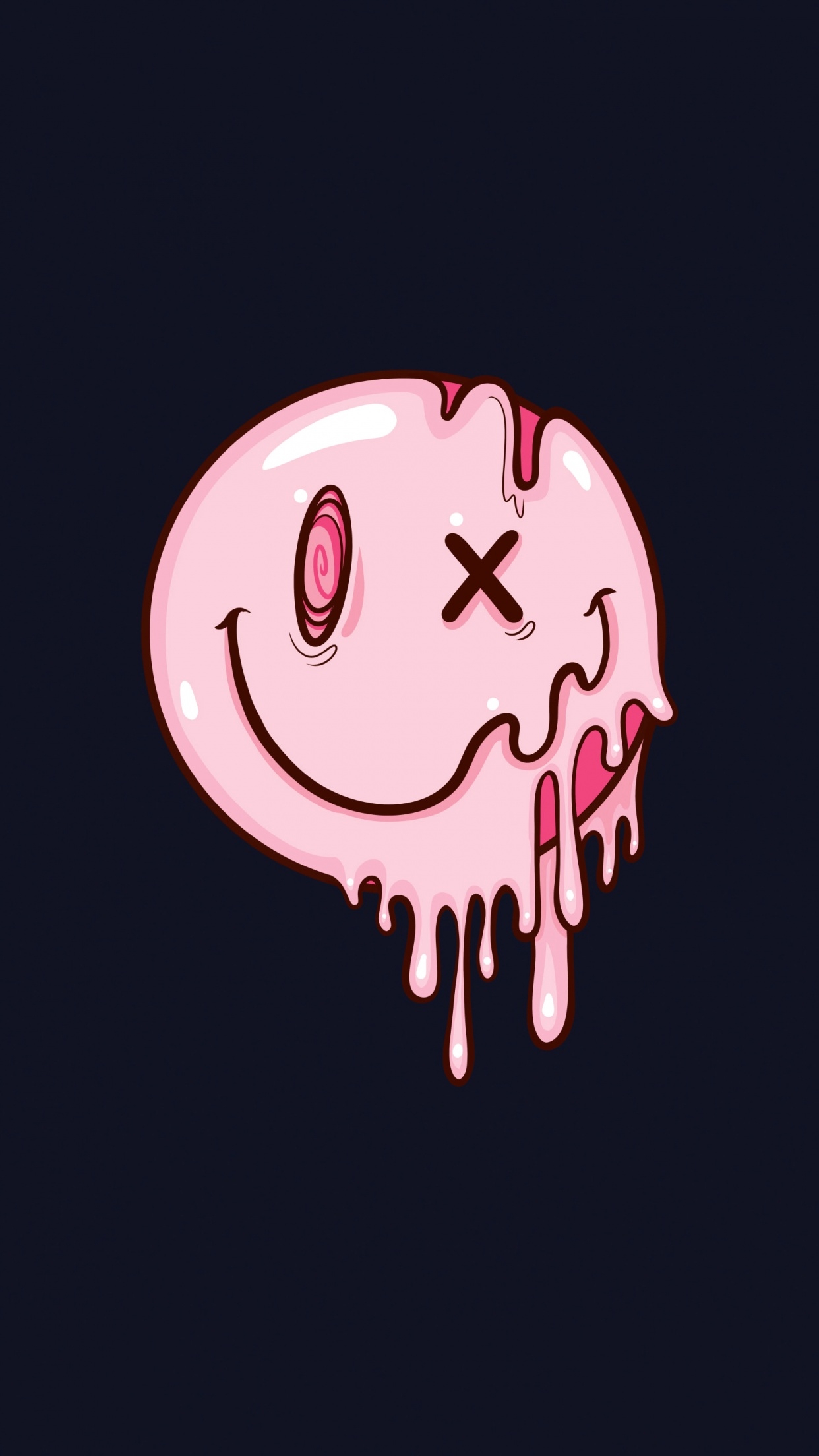 1250x2210 Drippy smiley Wallpaper 4K, Cute smiley, Phone