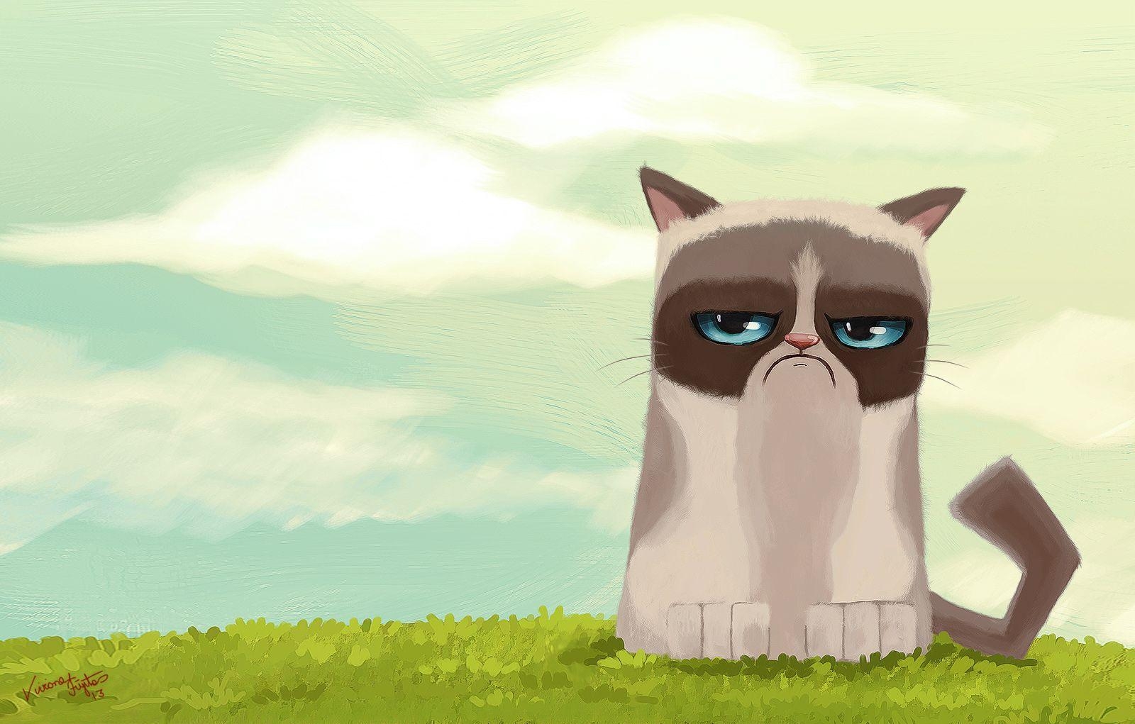 1600x1030 Cat Cartoon Free Desktop Wallpaper Download New Grumpy Cat Cartoon, Desktop