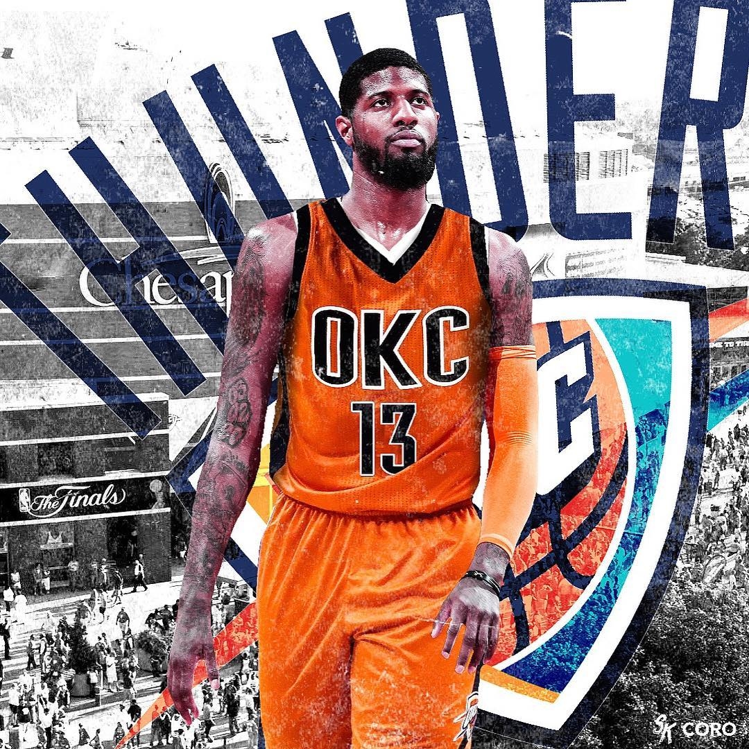 1080x1080 Paul George & Russell Westbrook OKC Oklahoma City Thunder. Lil, Phone