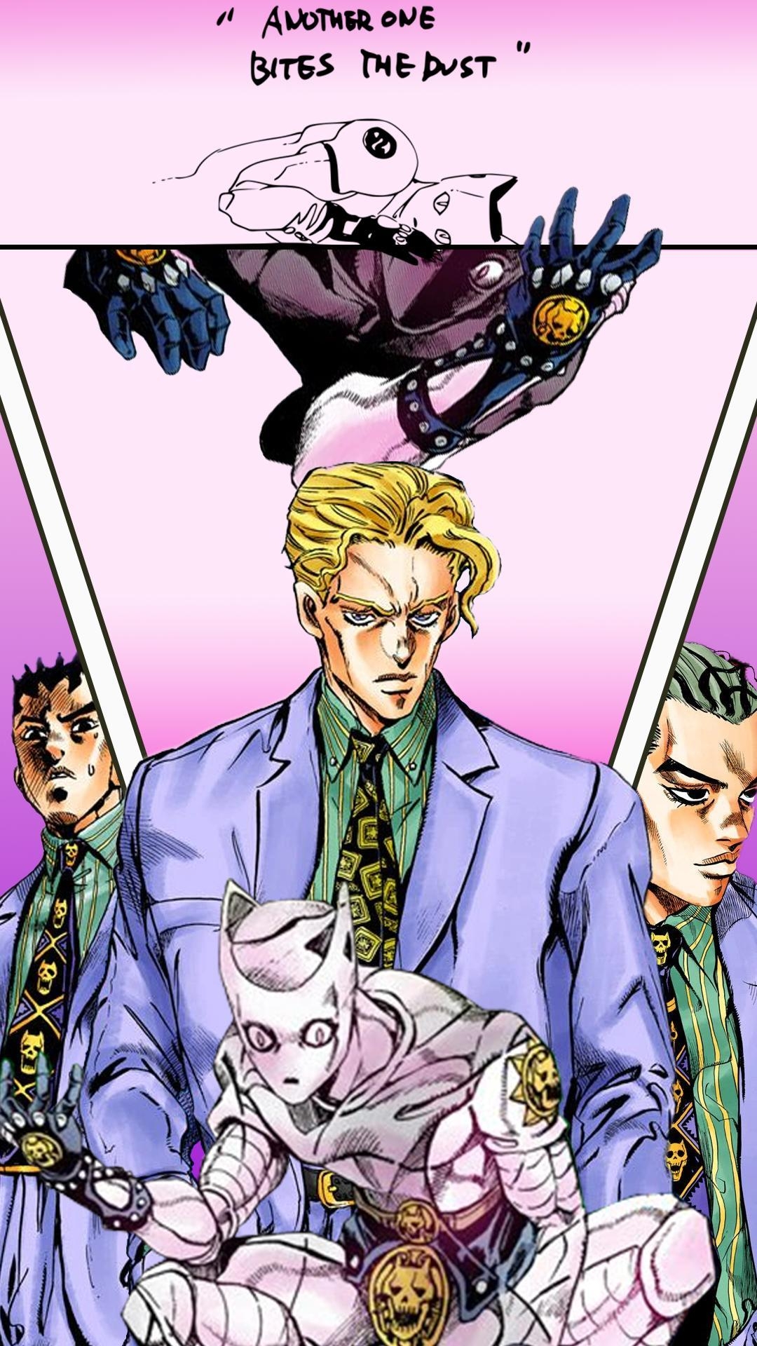 1080x1920 Phone wallpaper of the 3 stages of Kira Yoshikage, Phone