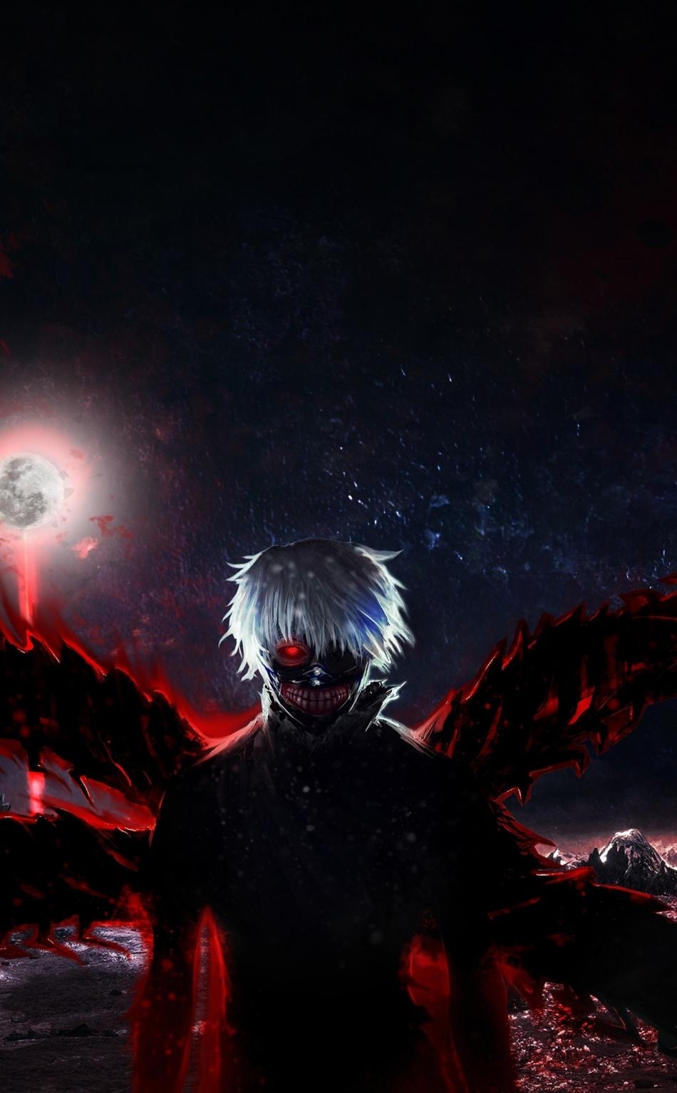 950x1540 Download  wallpaper tokyo ghoul, dark, anime boy, Phone