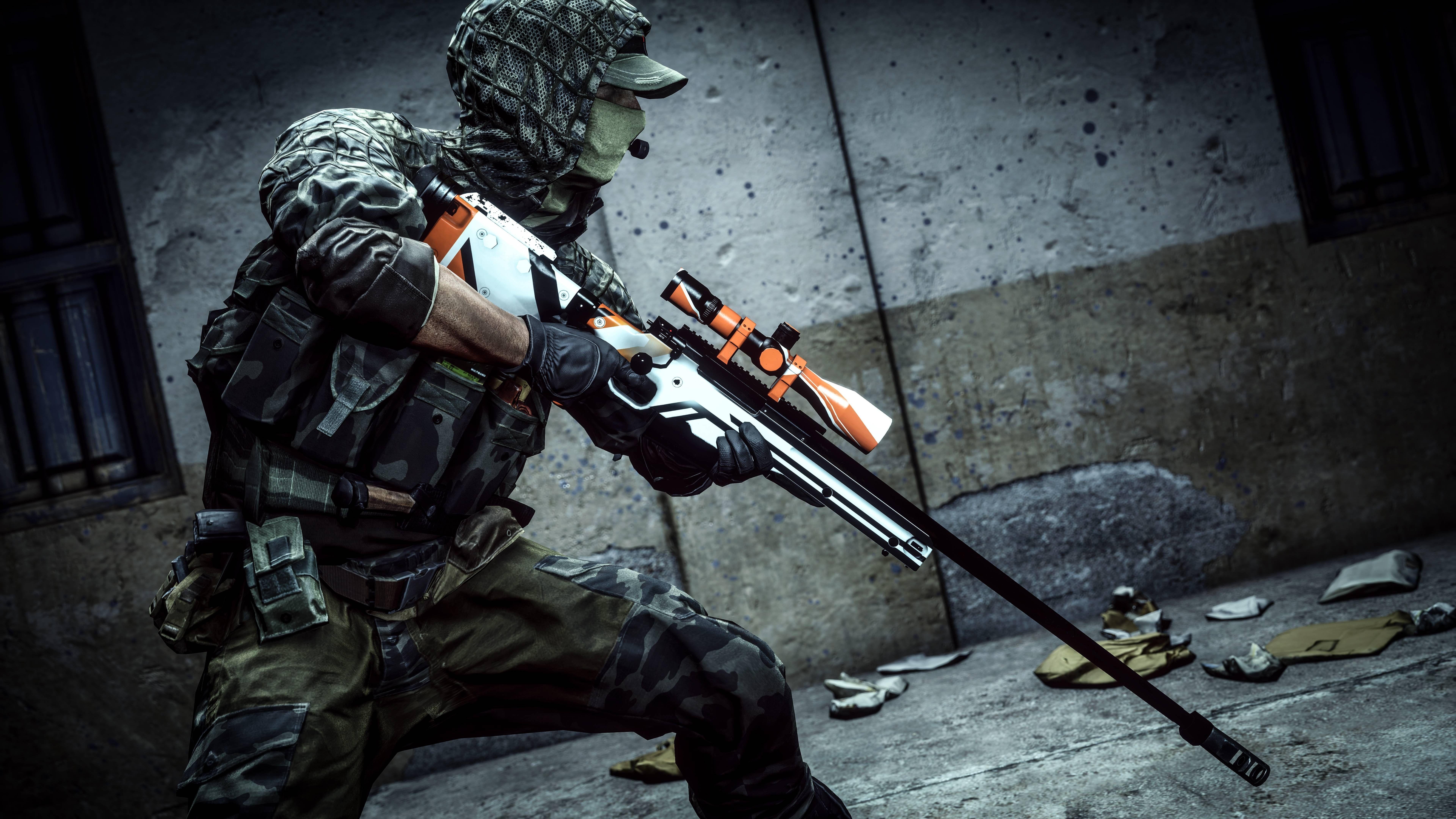 7680x4320 Battlefield 4 asiimov sniper []k wallpaper, Battlefield, Sniper, Desktop