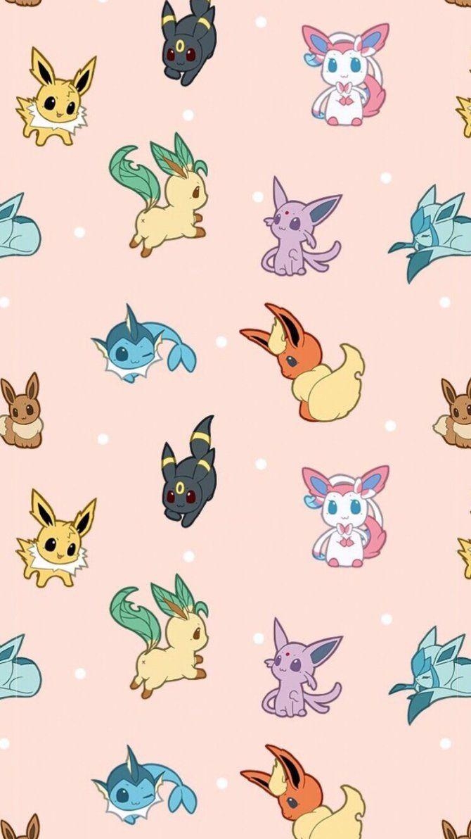 670x1200 Evoluções fofa. Cute pokemon wallpaper, Eevee wallpaper, Cute cartoon wallpaper, Phone