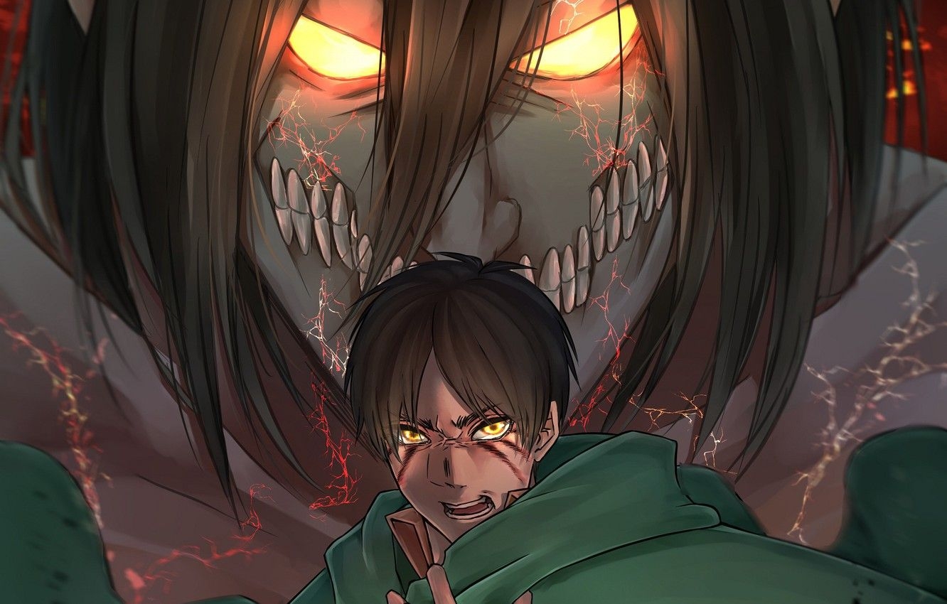 1340x850 Wallpaper Titan, Attack On Titan, Shingeki No Kyojin, Eren Yeager, Attack of the titans image for desktop, section сёнэн, Desktop