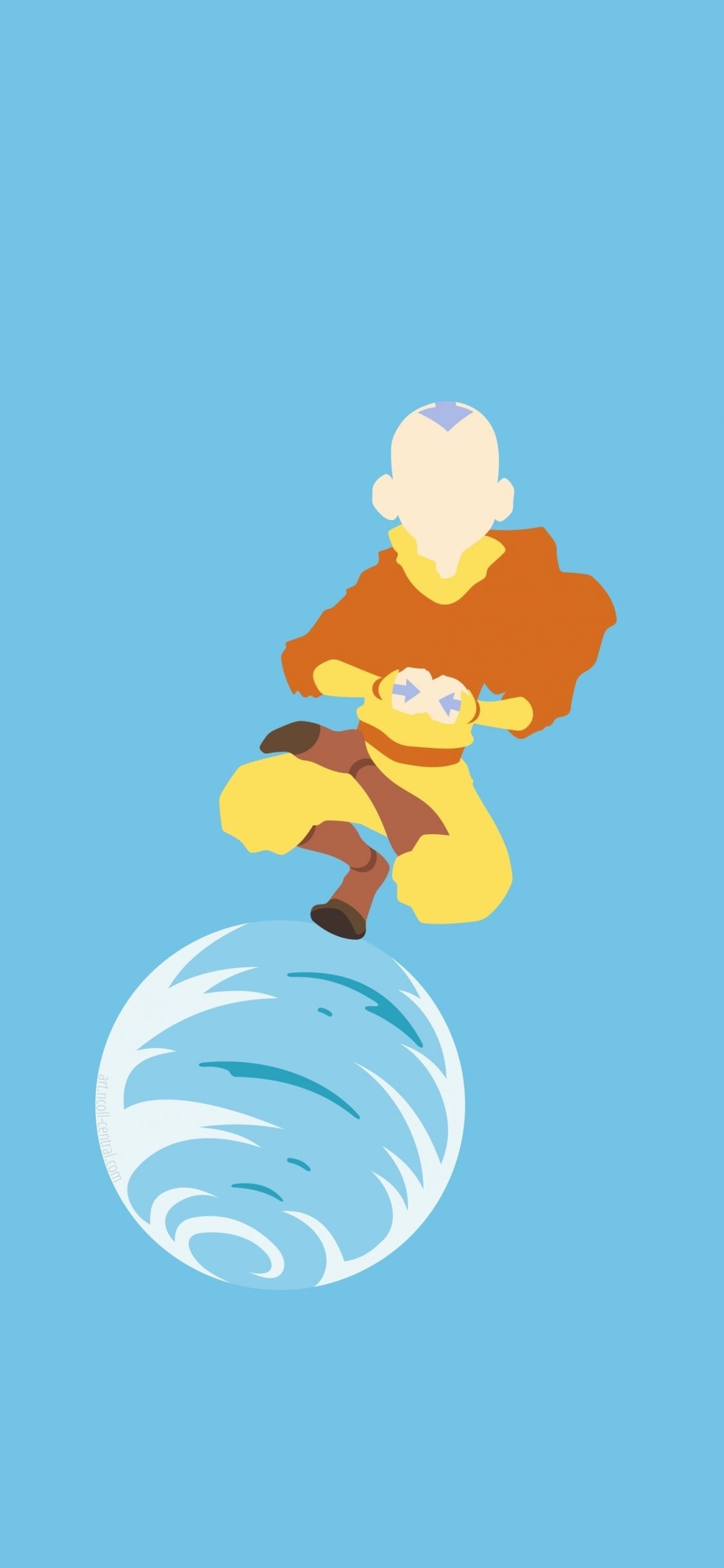 1130x2440 Minimal, Aang, Avatar: The Last Airbender,  wallpaper, Phone