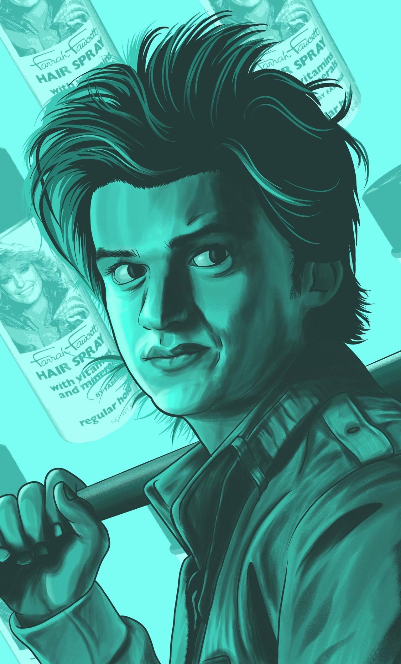 1280x2120 Steve Stranger Things Season 2 FanArt iPhone HD 4k, Phone