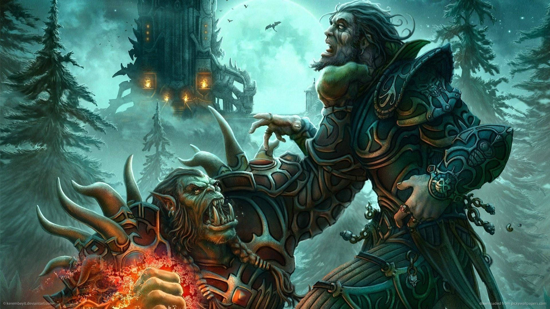 1920x1080 Download free Wow Orc Choking A Person, Desktop