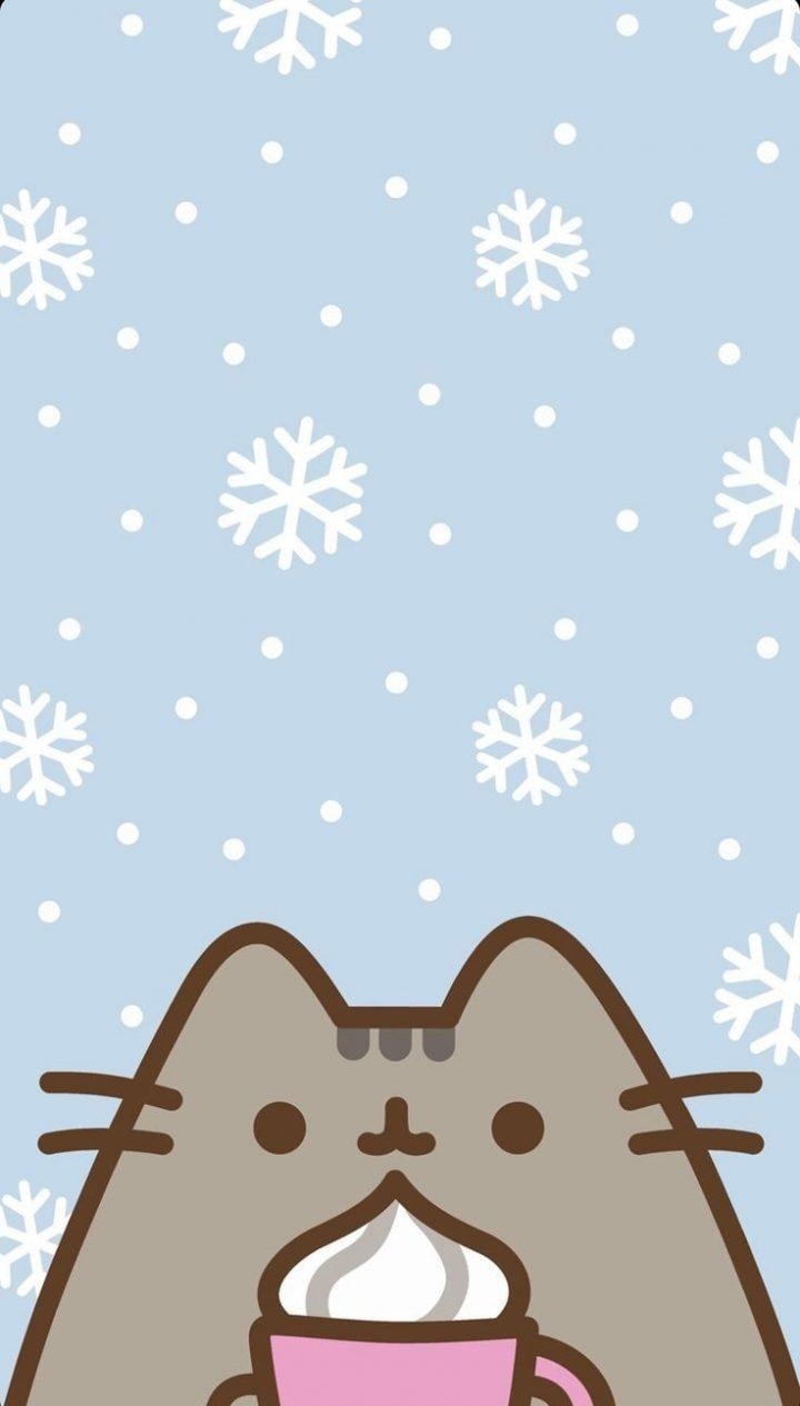 720x1270 Pusheen Winter Wallpaper !!, Phone