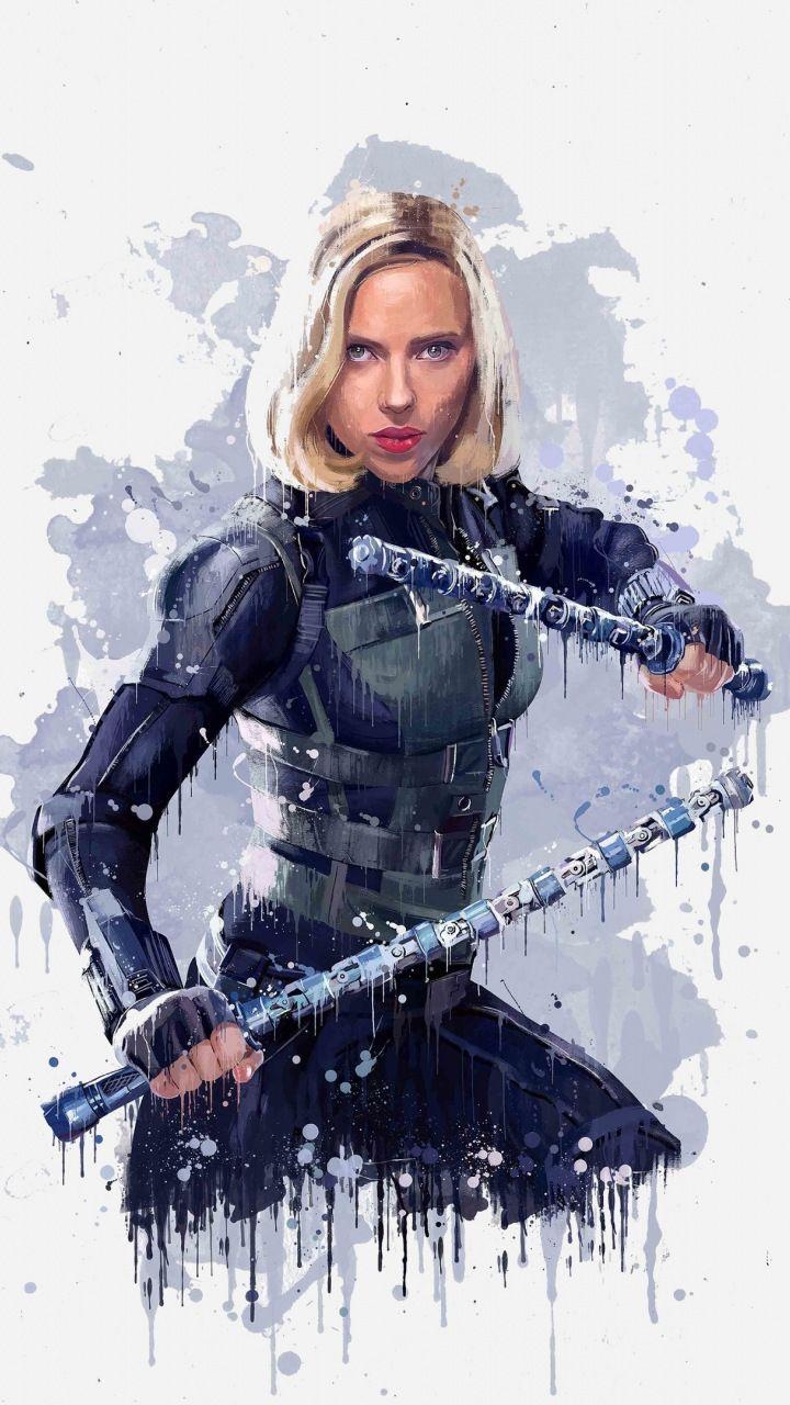 720x1280 Black widow, Avengers: infinity war, artwork,, Phone