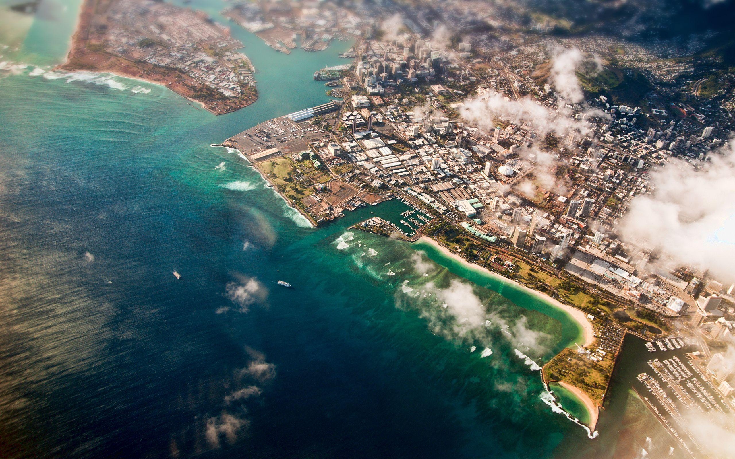 2560x1600 Aerial View of Honolulu Hawaii wallpaper, Desktop