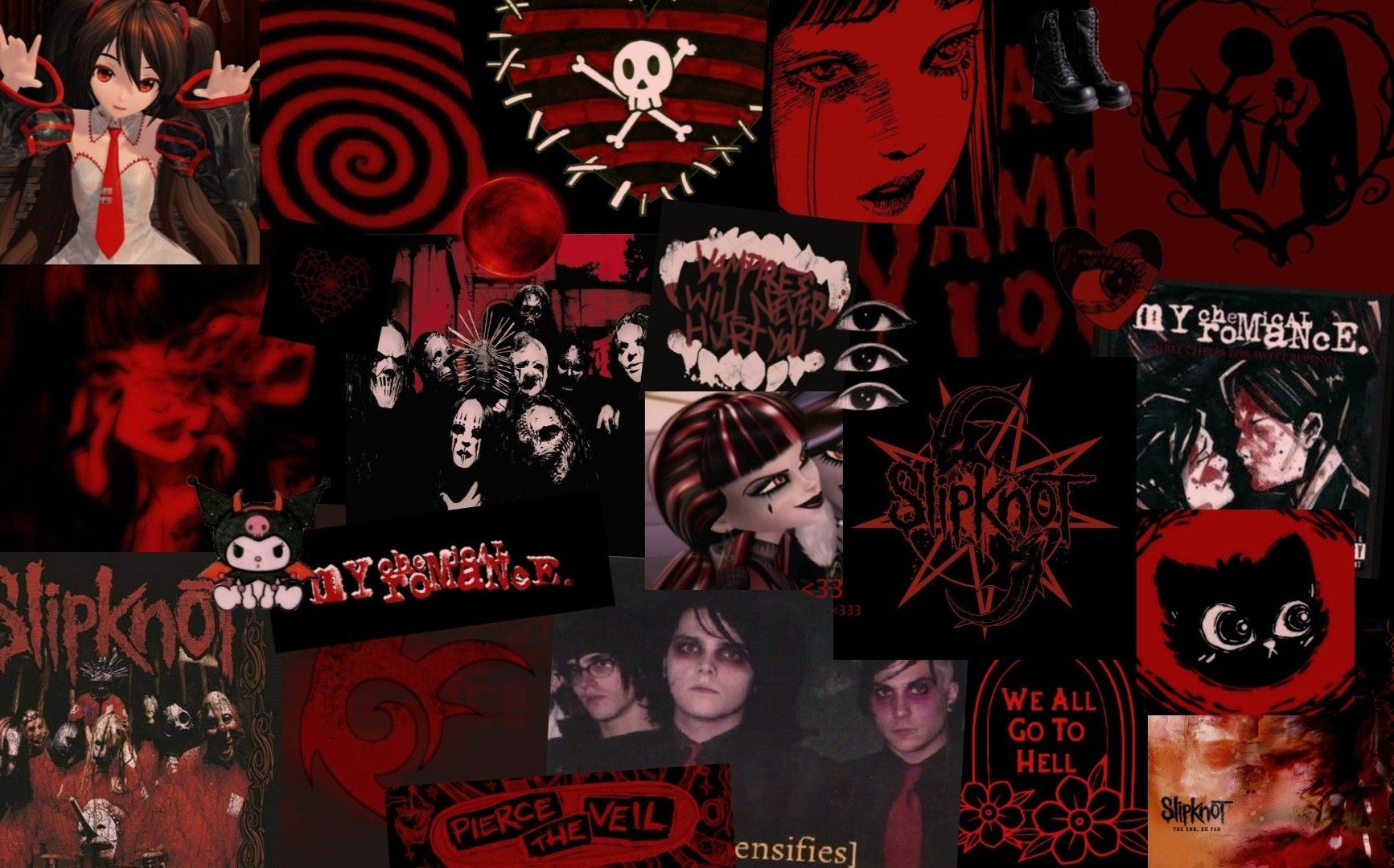 1740x1080 red black laptop wallpaper ¿* ੈ✩. Goth, Desktop