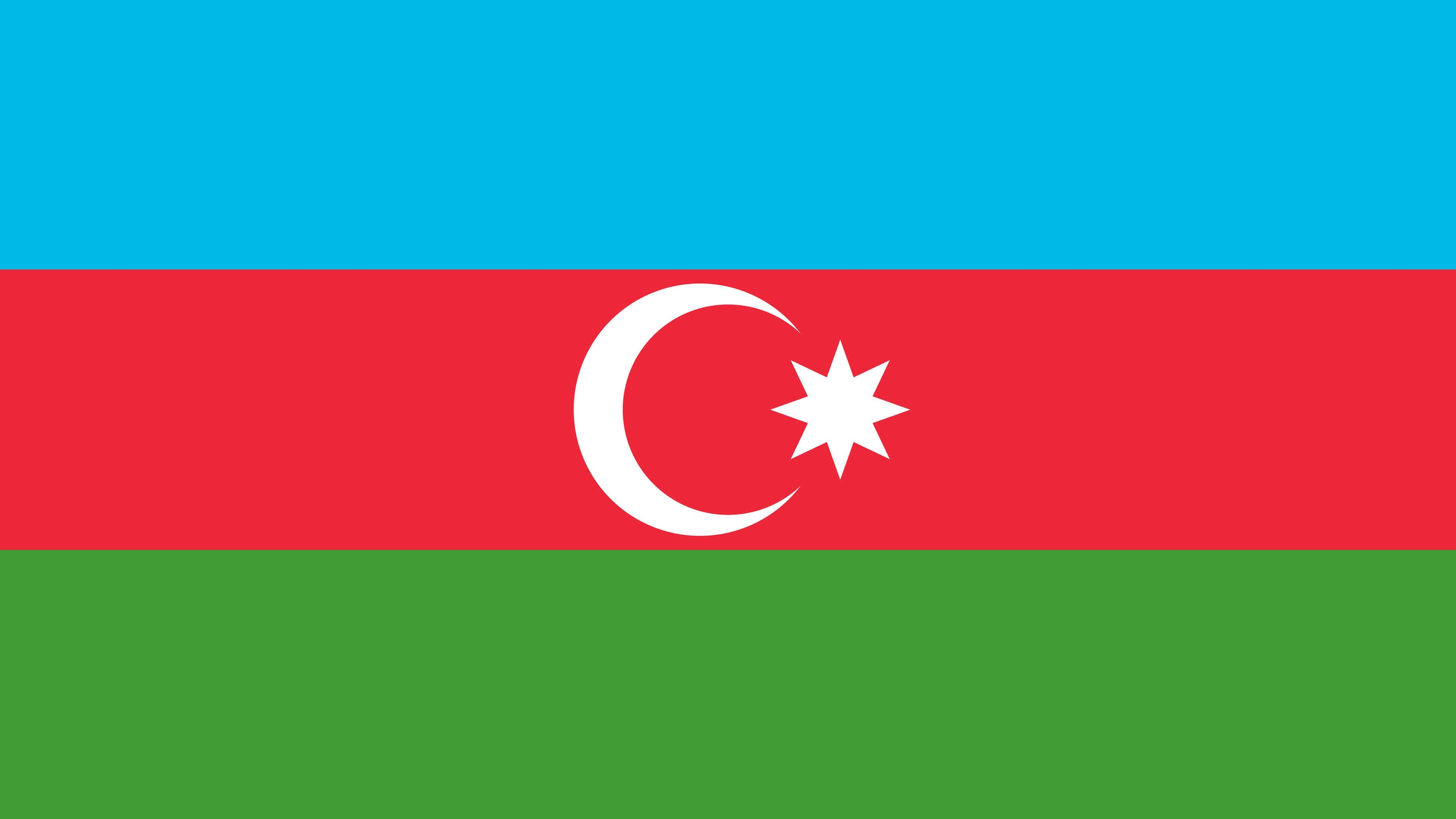 3840x2160 Azerbaijan Flag UHD 4K Wallpaper, Desktop