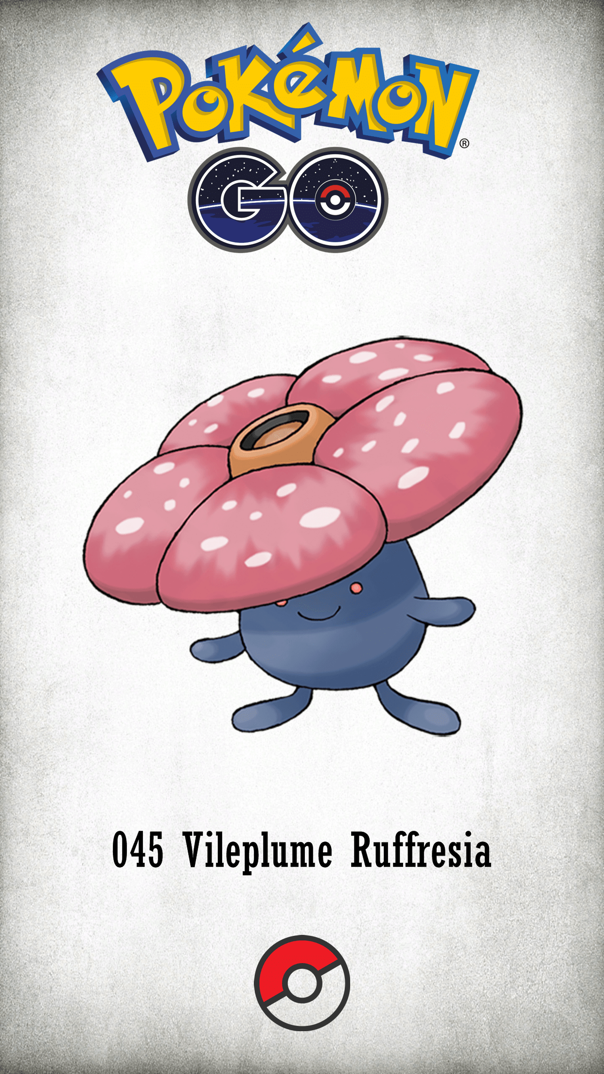 1250x2210 Character Vileplume Ruffresia, Phone