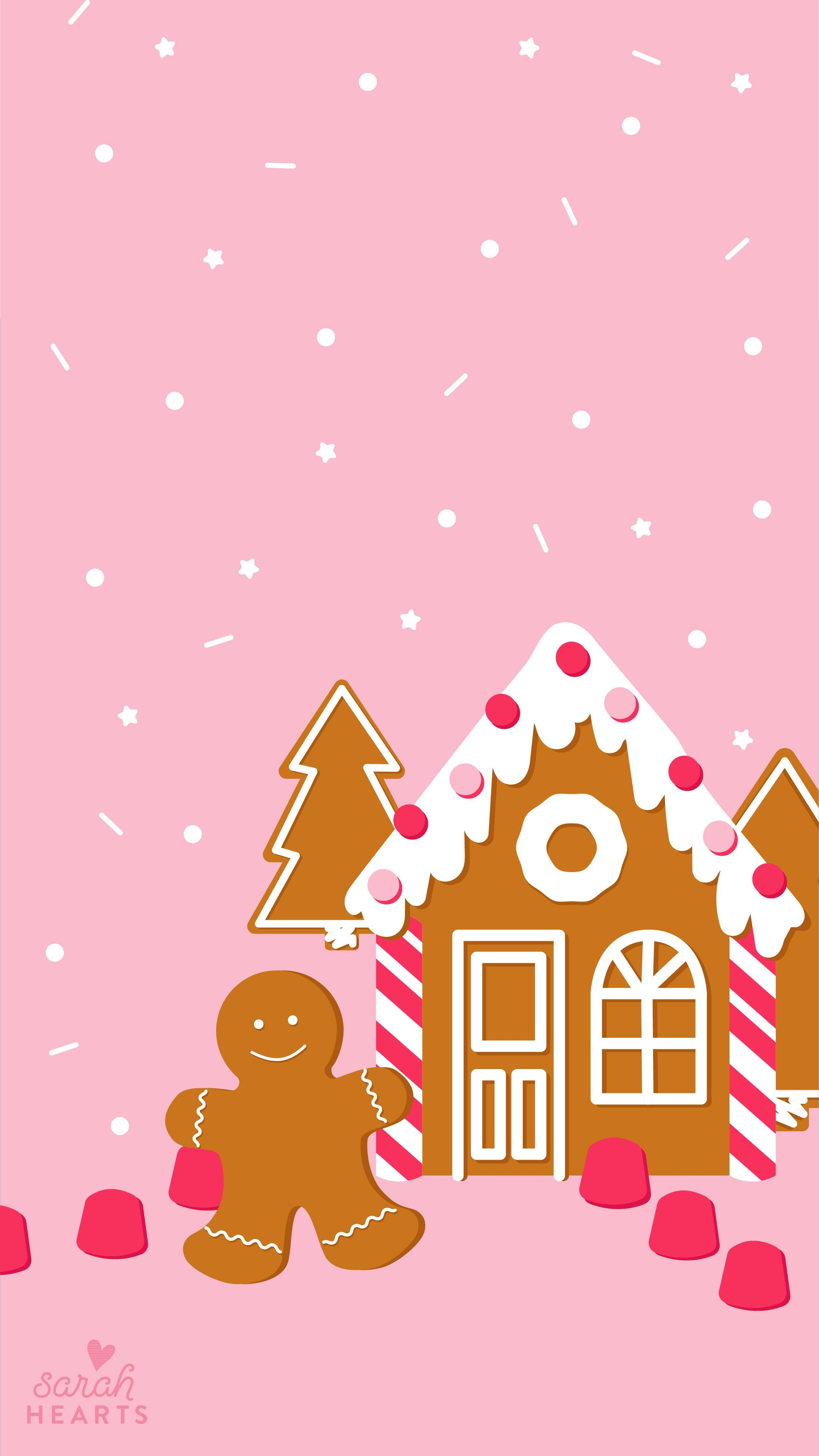 2260x4000 December 2018 Gingerbread House Calendar Wallpaper, Phone