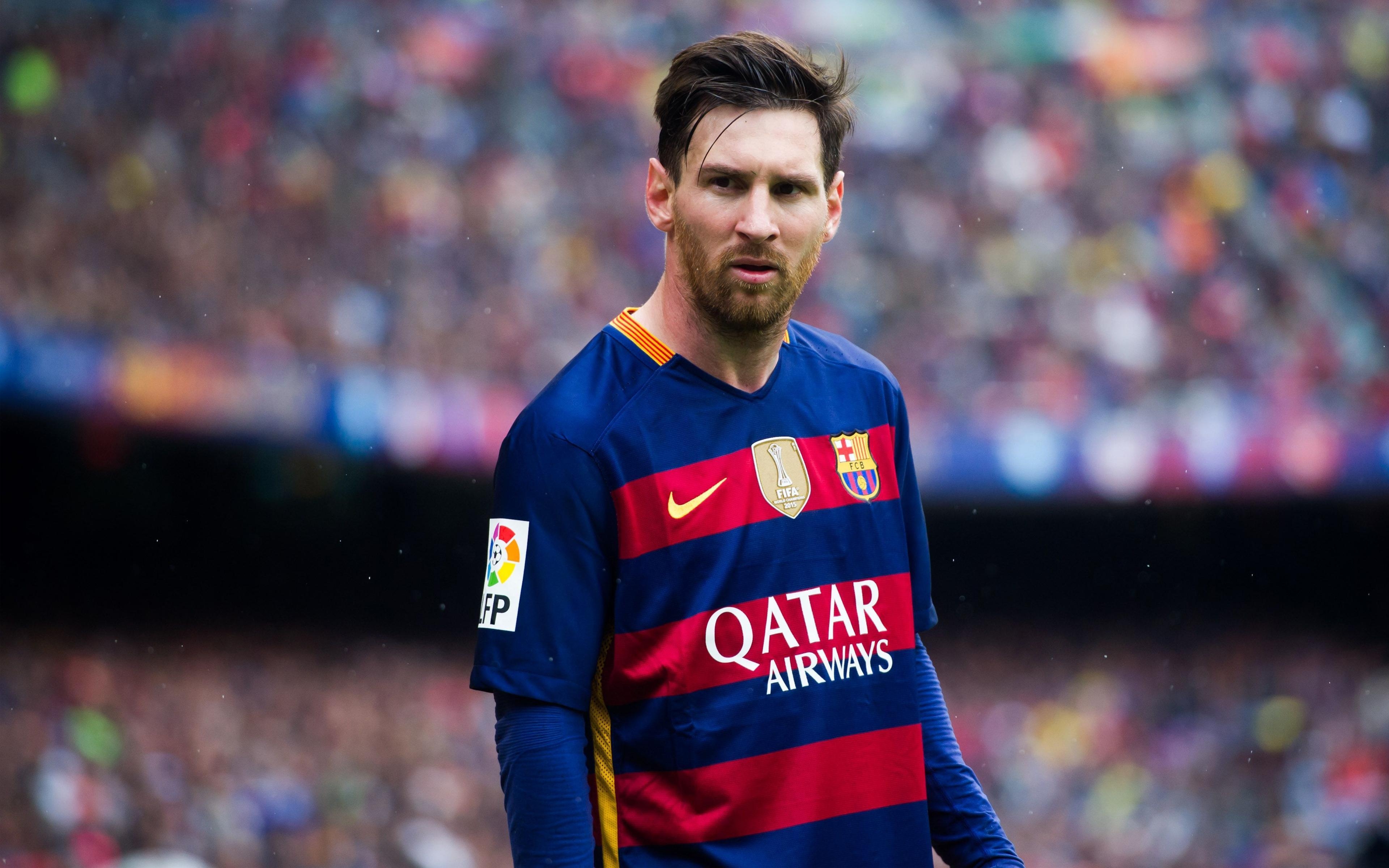 3840x2400 Wallpaper Fc Barcelona, Lionel Messi, Blurred, Desktop