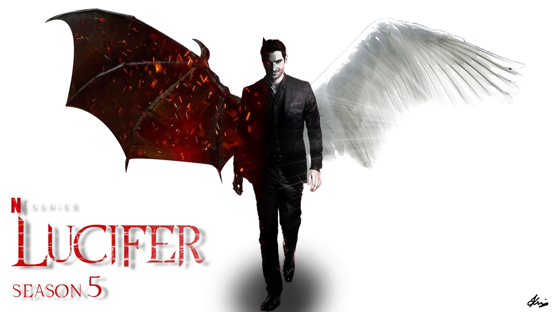 1920x1080 Lucifer Season 5 Fan Made Banner, Korhan Alp Maden, Desktop