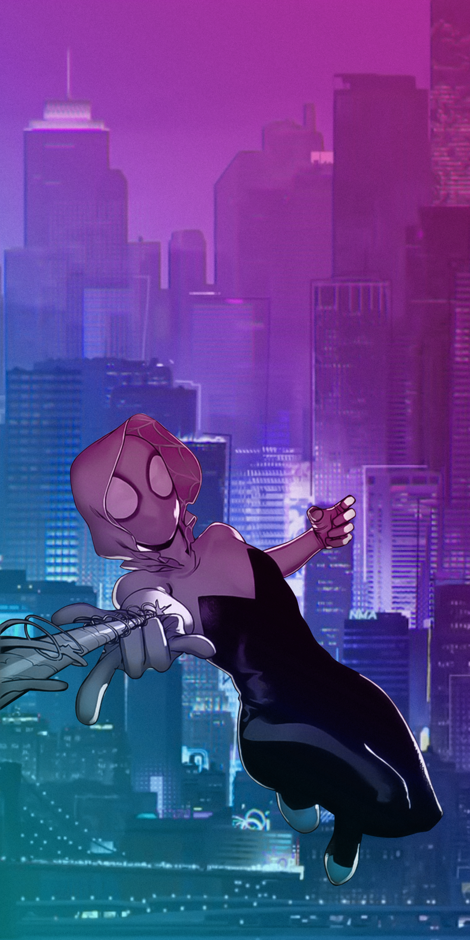 1500x3000 Spider Gwen Phone Wallpaper [i kinda made in PS], Phone