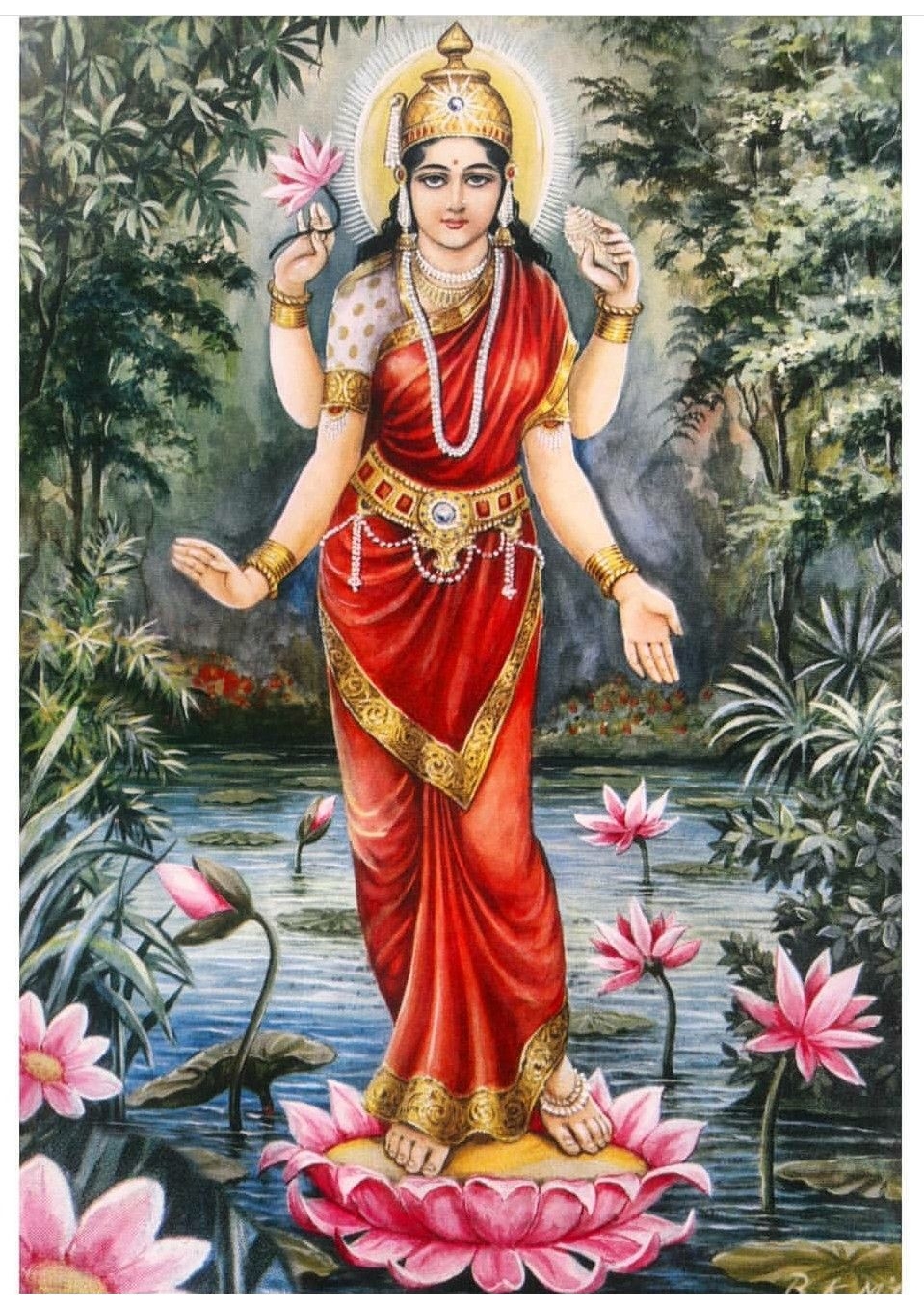 960x1360 God Lakshmi Wallpaper, Phone