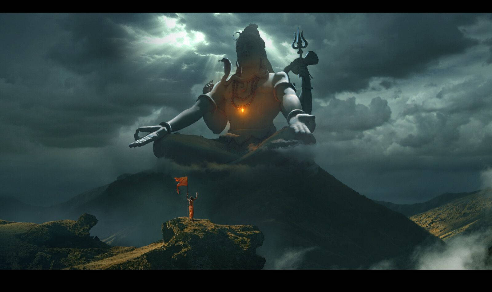 1600x960 Download Dark Mahadev Sitting On Mountain HD Wallpaper, Desktop